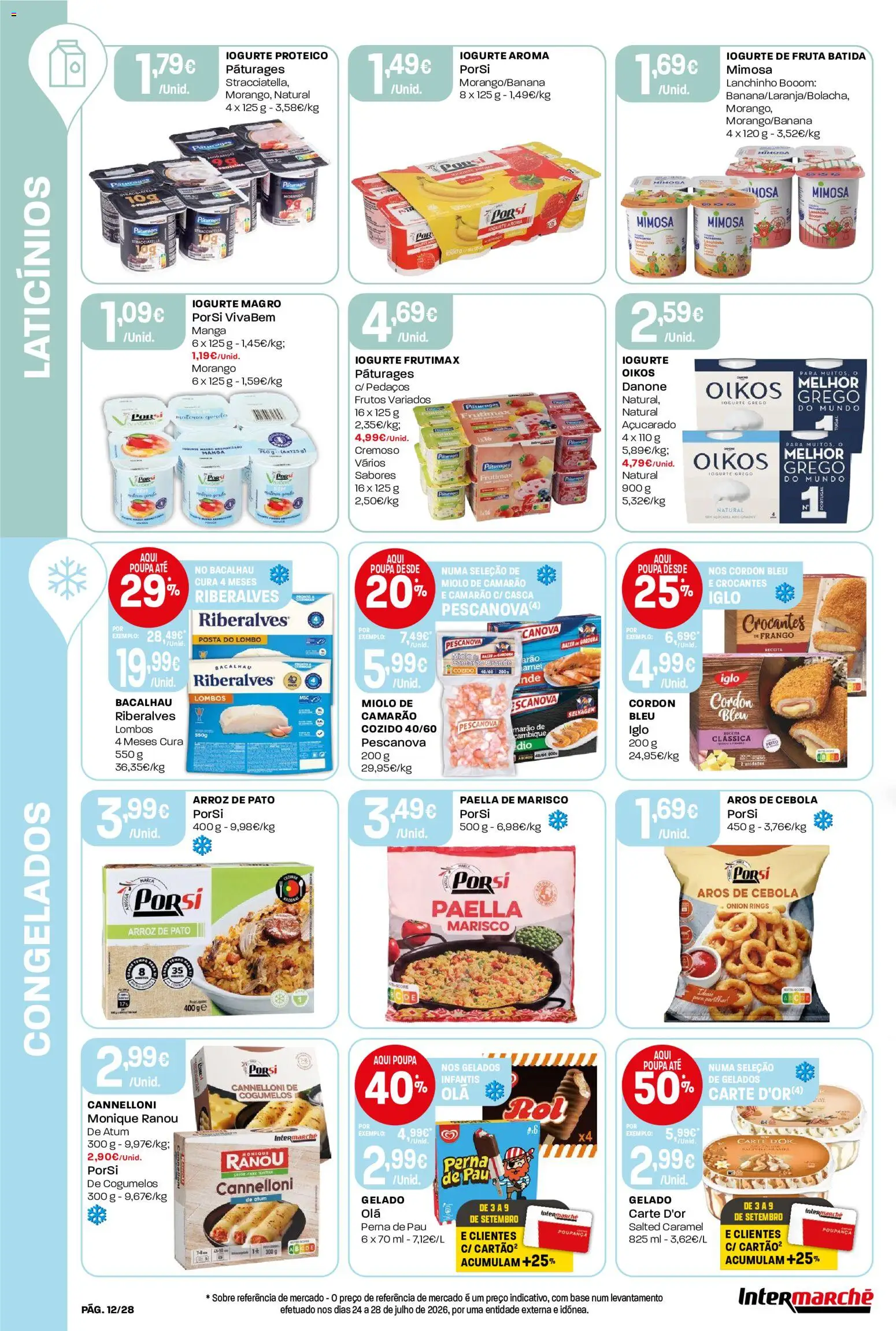 Intermarché Folheto Contact │ válido de 03/09/2026 | Página: 12 | Produtos: Base, Lombo, Iogurte, Iogurte grego