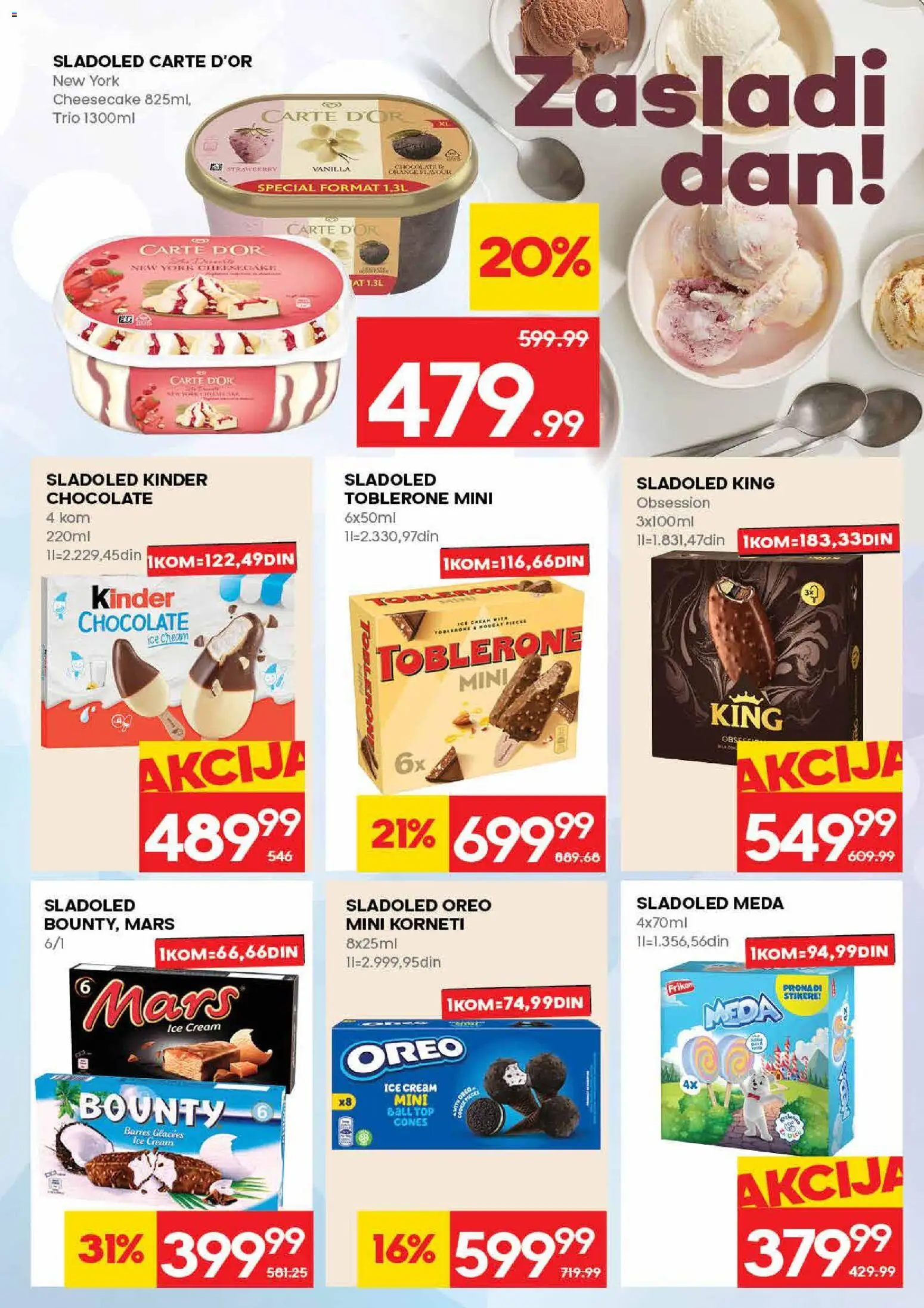 Idea katalog - važi od 28.05.2026 | Strana: 13 | Proizvode: Oreo, Toblerone, Cheesecake, Med