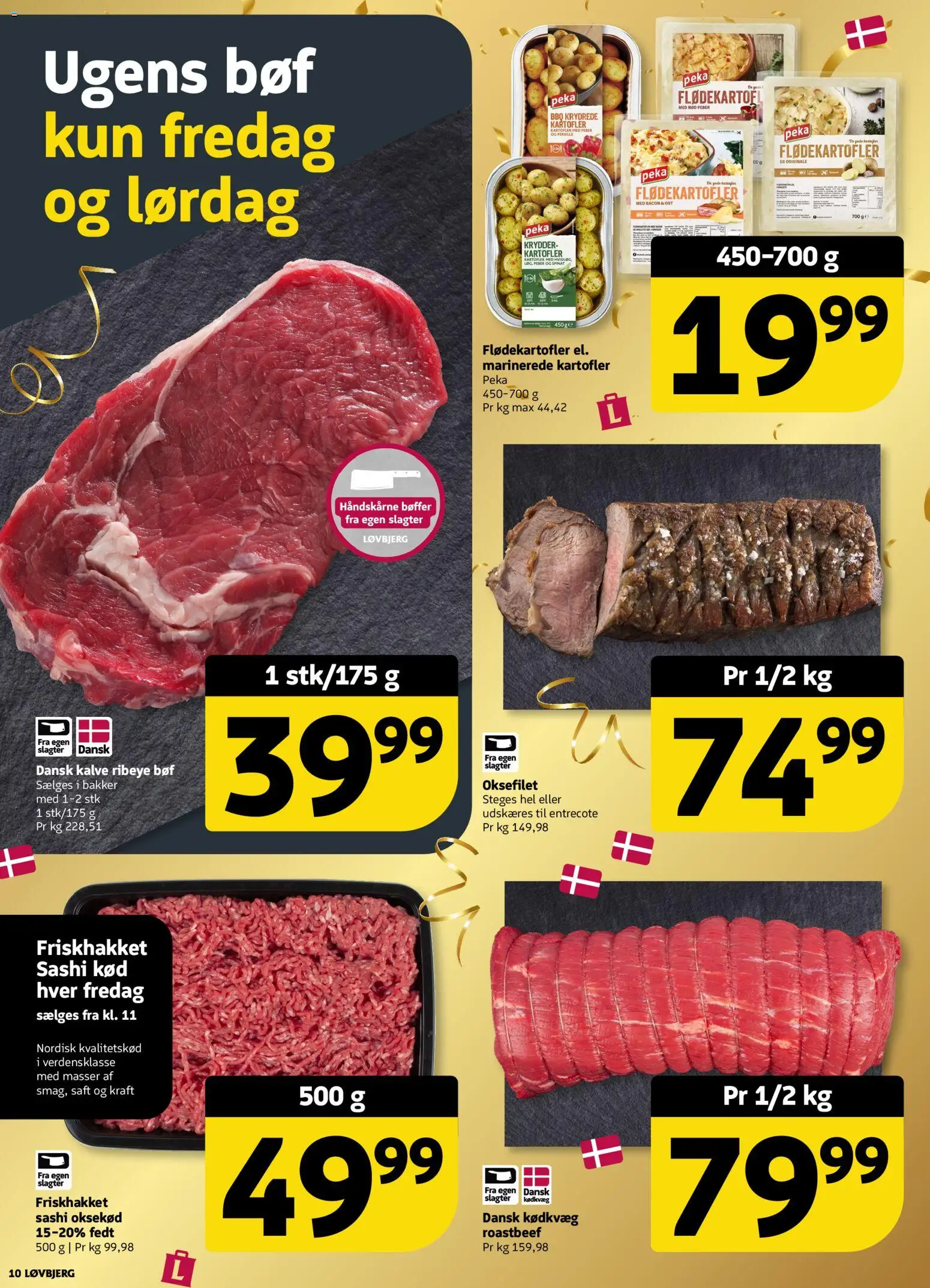 Løvbjerg tilbudsavis – gyldig fra 29.05.2026 | Side: 10 | Produkter: Bøffer, Kartofler, Peber, Entrecote