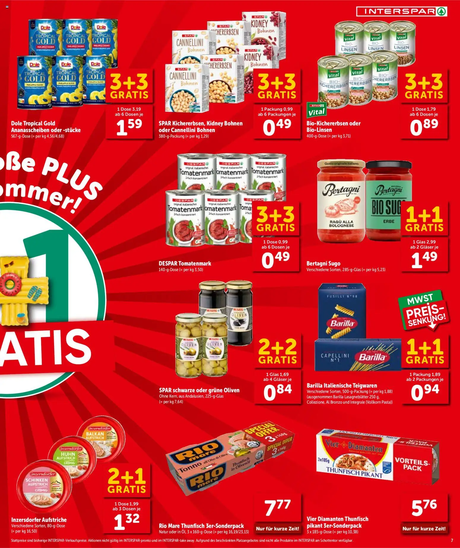 Interspar Flugblatt - Steiermark gültig ab 01.07.2026 | Seite: 7 | Produkte: Pasta, Szeder, Schinken