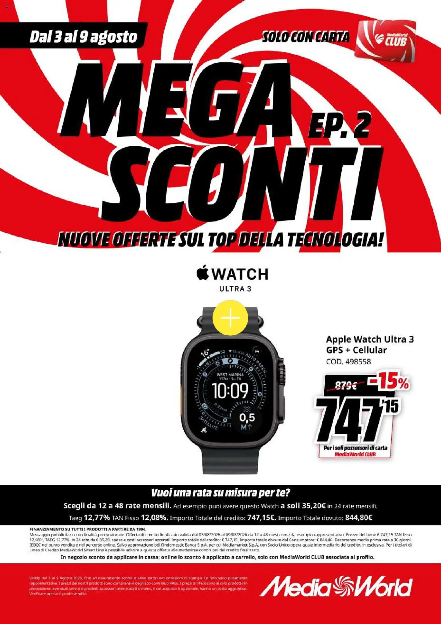 Volantino Media World del 03/08/2026 | Pagina: 15