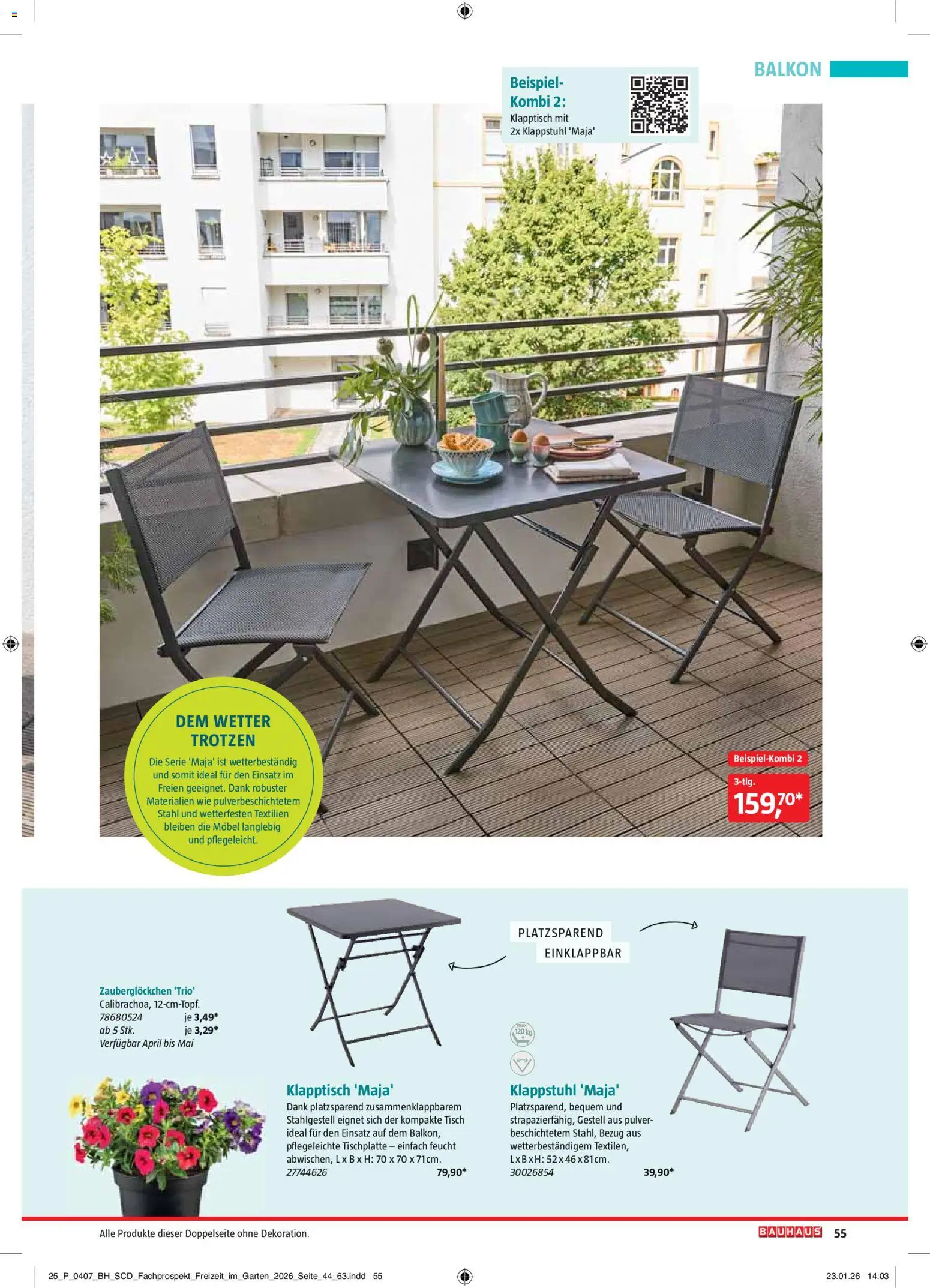 Bauhaus Freizeit im Garten – gültig ab 02.03.2026 | Seite: 55 | Produkte: Tisch