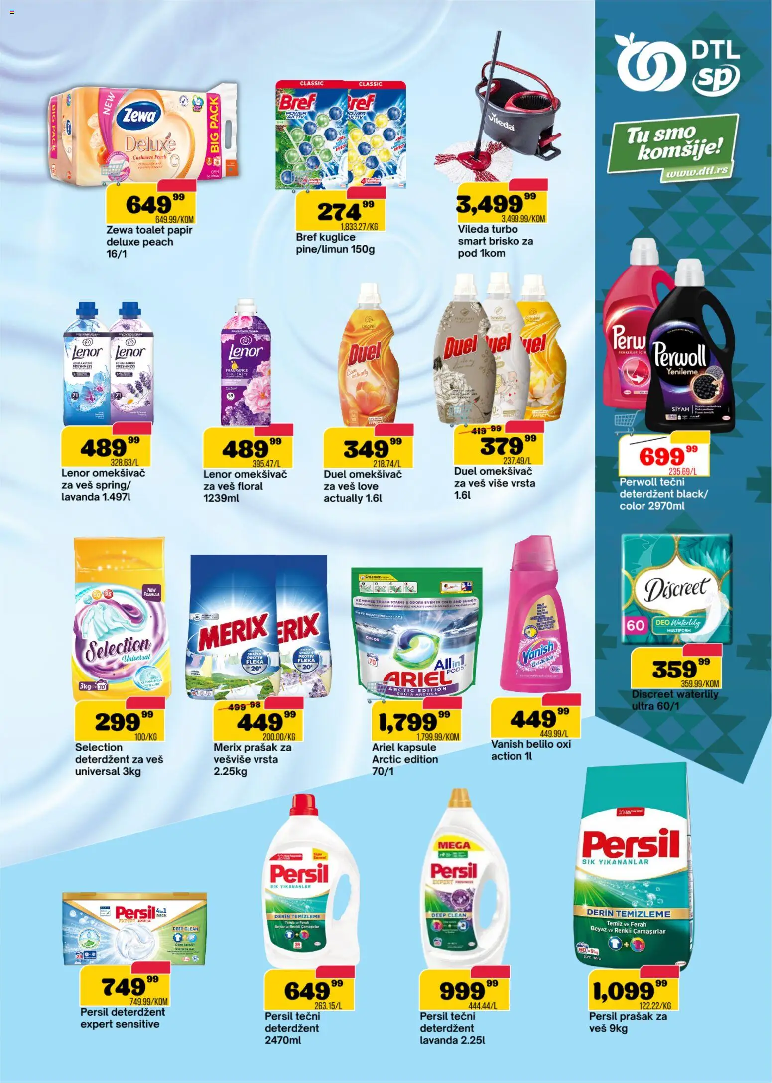 Senta Promet katalog - važi od 29.07.2026 | Strana: 15 | Proizvode: Bref, Ariel, Perwoll, Persil