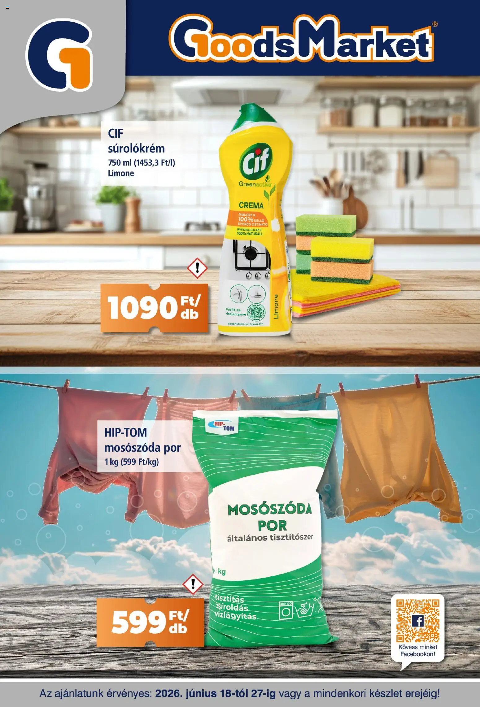 Goods Market akciós ujság - amely érvényes a következő dátumtól: 18.06.2026 | Oldal: 1