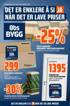 Forhåndsvisning av Obs Bygg kundeavis gyldig fra 30/08/2026