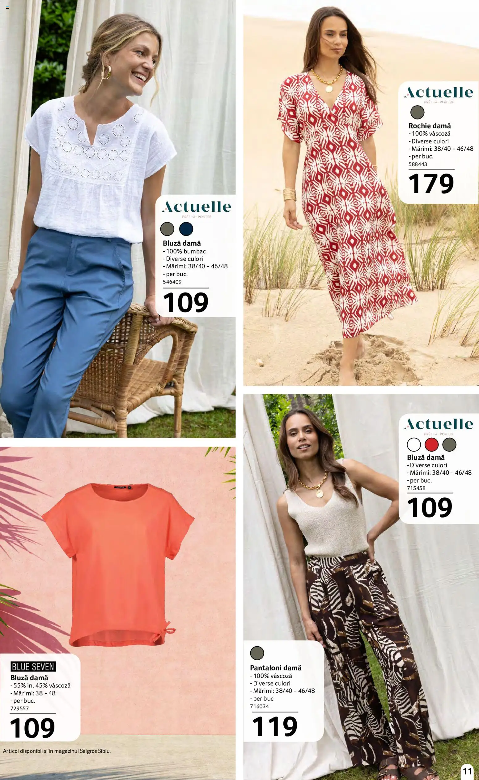 Noul catalog Selgros – valabil de la 15.05.2026 | Pagină: 11 | Produse: Rochie, Bluză, Pantaloni
