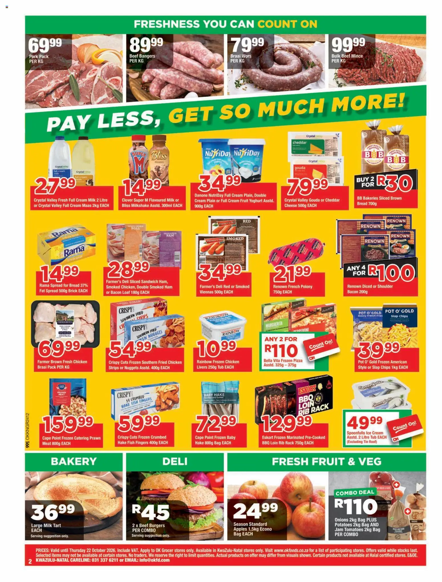 New OK Foods catalogue – valid from 14/10/2026 | Page: 2 | Products: Jam, Bag, Apples, Bacon