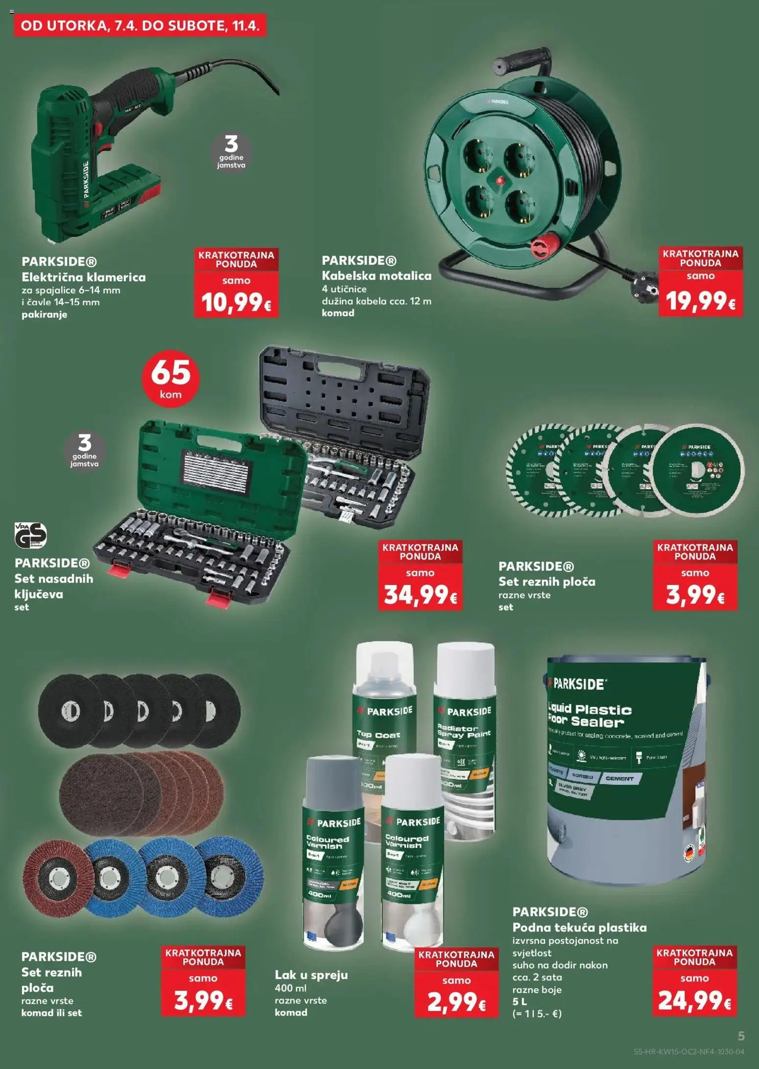 Kaufland katalog | vrijedi od 08.04.2026 | Stranica: 5 | Proizvodi: Spajalice, Cement, Klamerica, Kabelska motalica
