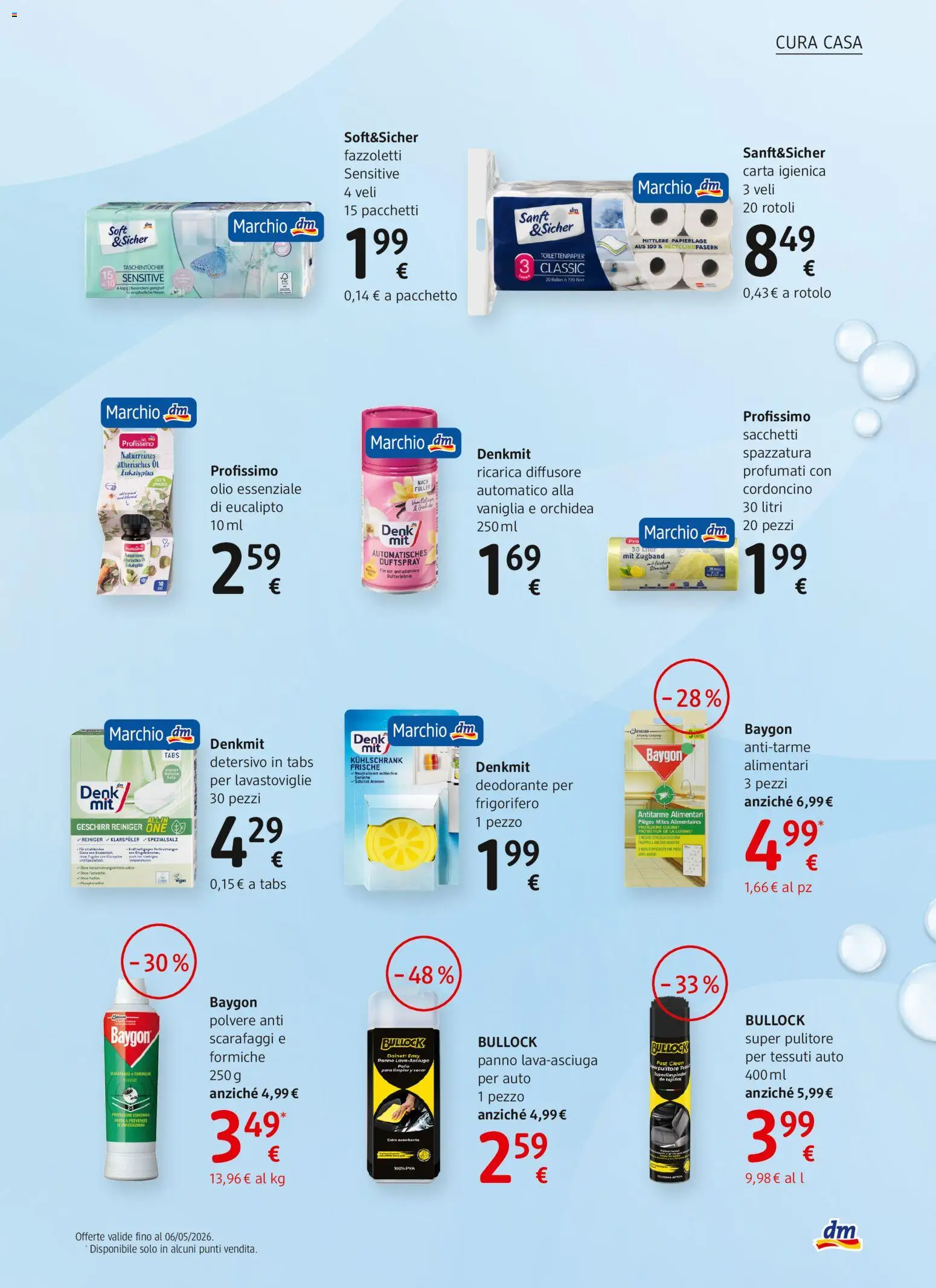 Volantino dm drogerie markt del 16.04.2026 | Pagina: 7 | Prodotti: Fazzoletti, Olio, Lavastoviglie, Frigorifero