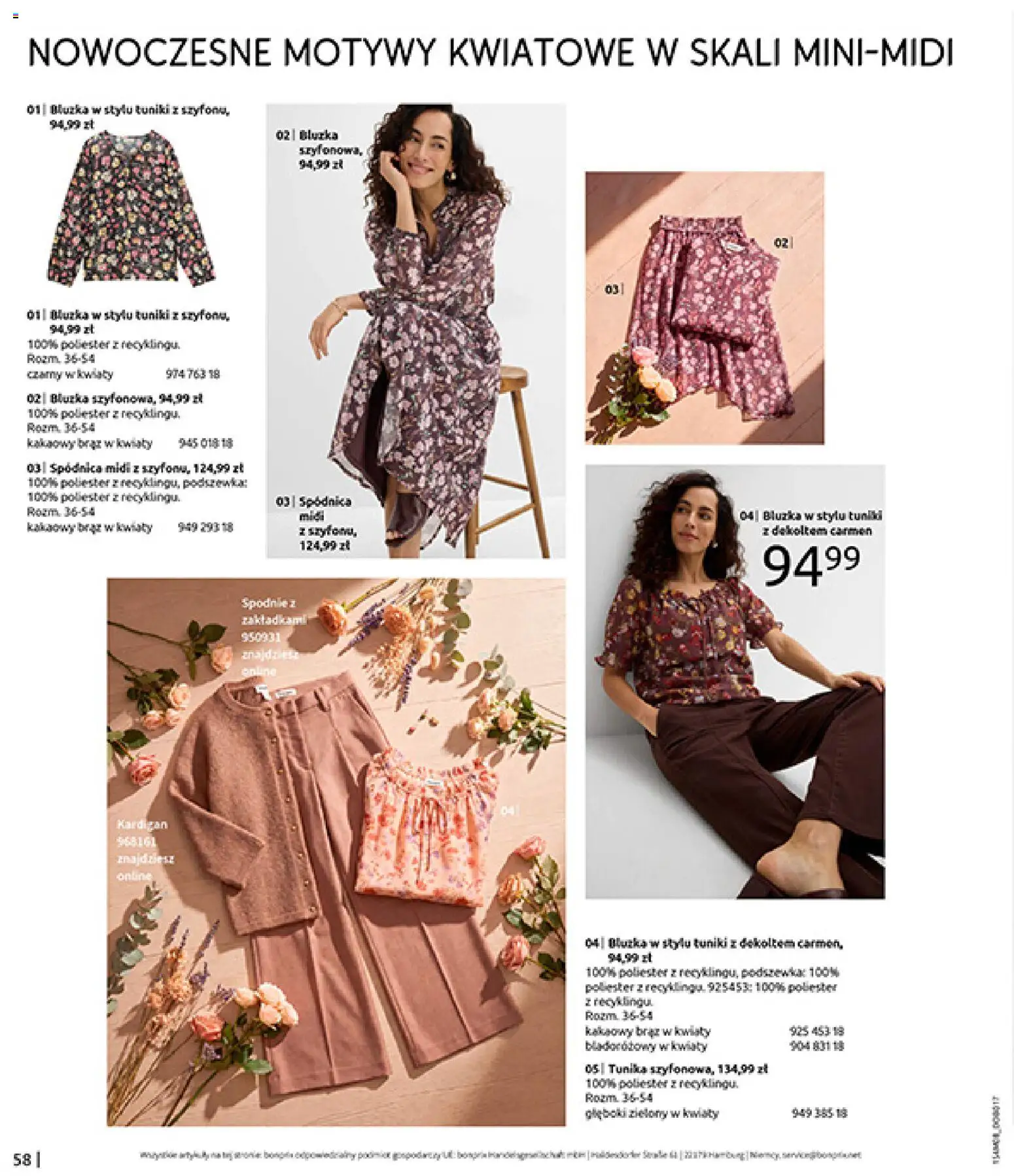 BonPrix Katalog od 10.08.2026 | Strona: 60 | Produkty: Bluzka, Spodnie, Kardigan, Kwiaty