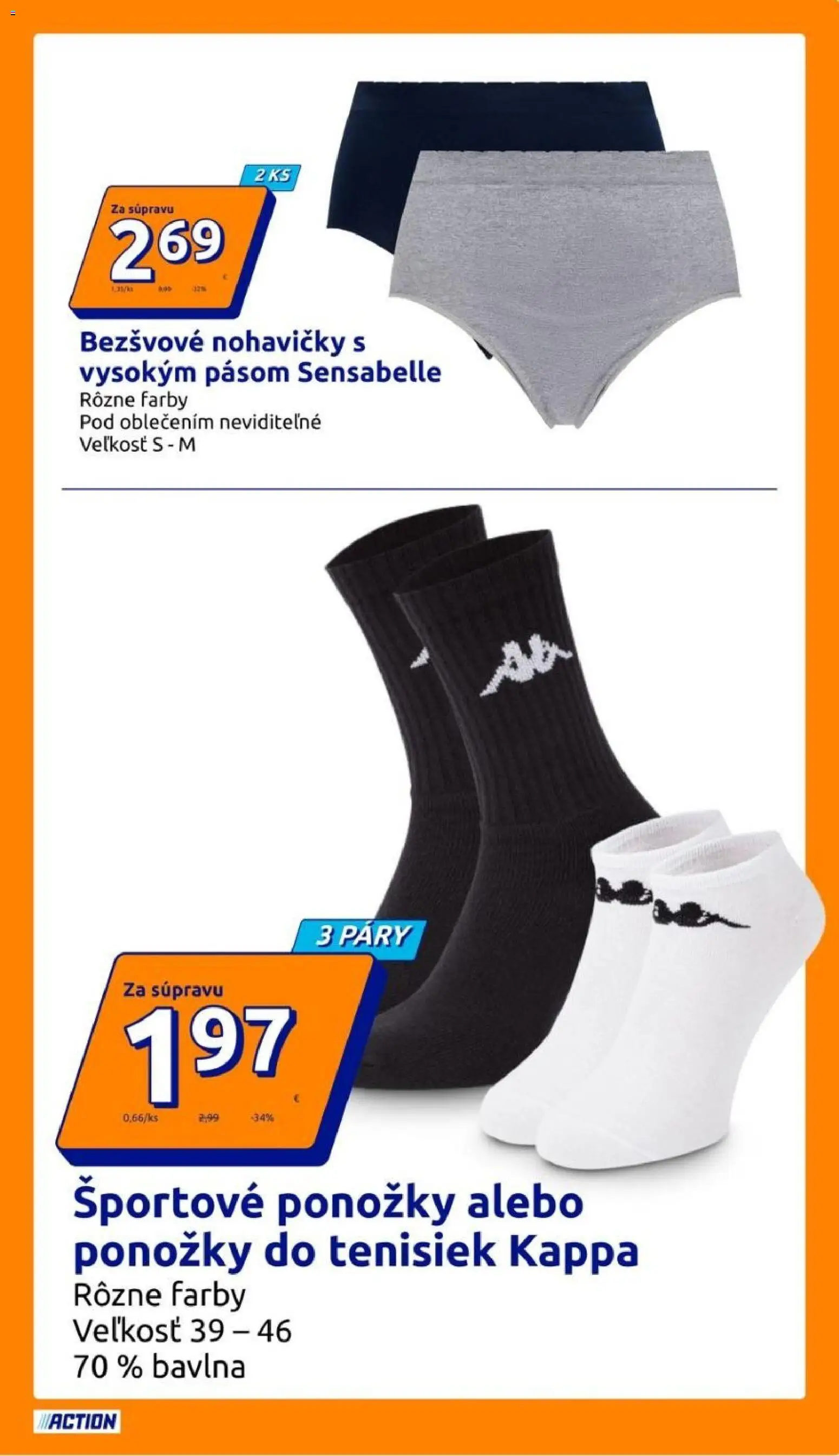 Nové Action akcie – leták je platný od 19.08.2026 | Strana: 9 | Produkty: Nohavičky, Ponožky