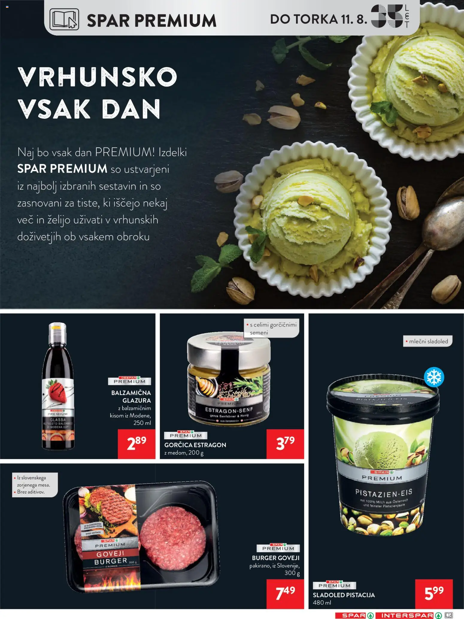 Novi Spar katalog ponudbe – veljaven od 05.08.2026 | Stran: 13 | Izdelki: Gorčica, Sladoled