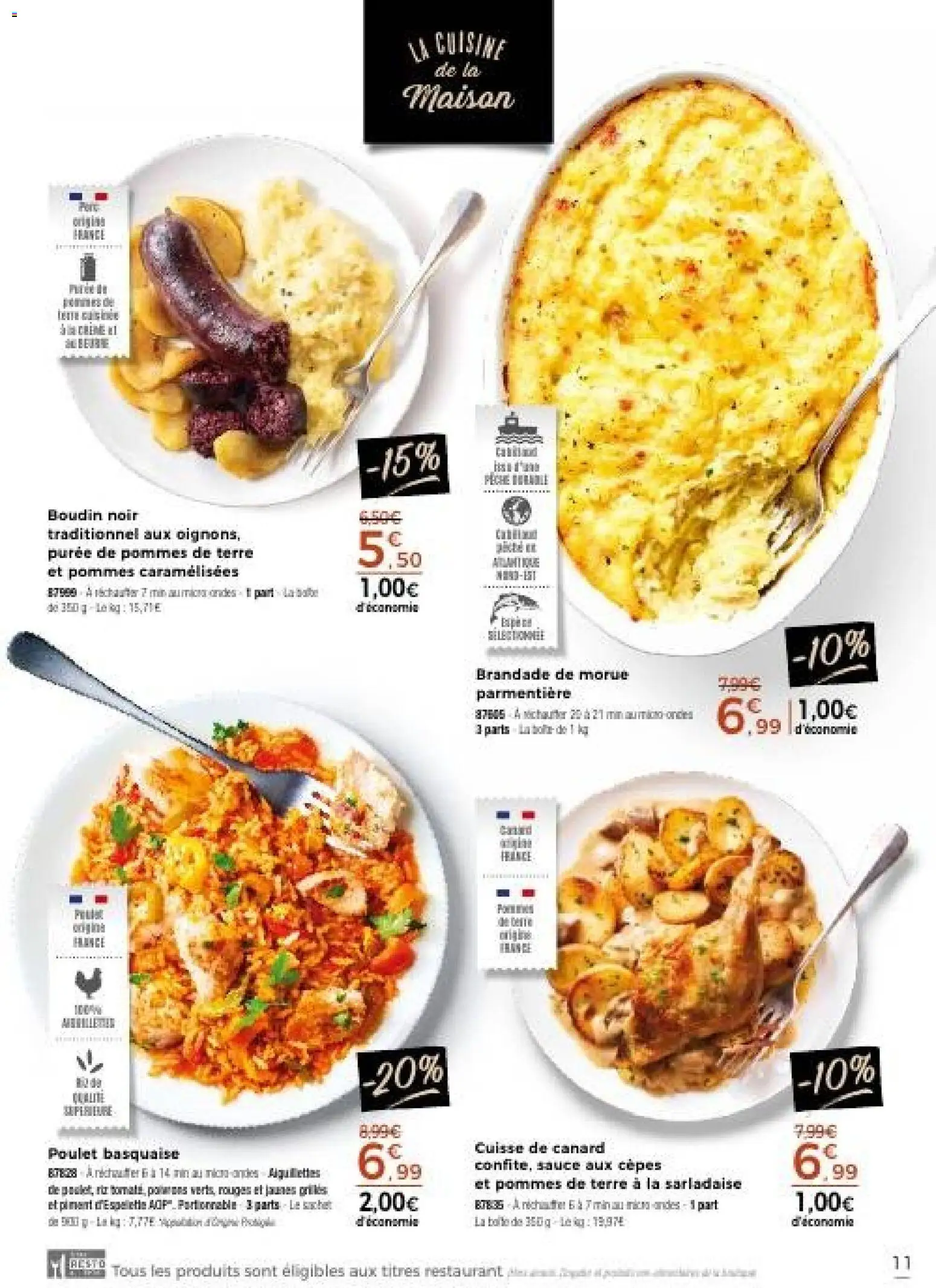 {H1} | Page: 11 | Produits: Pêche, Boudin, Poulet, Piment d'espelette