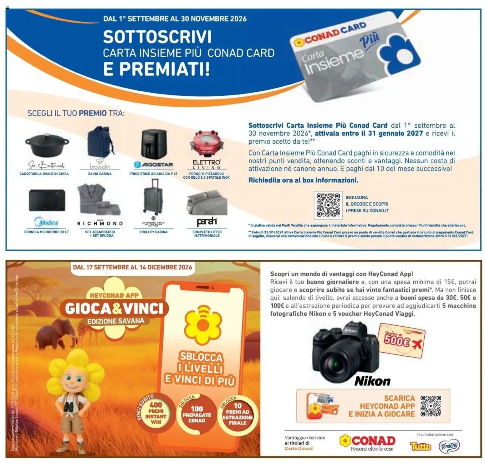 Volantino Conad dal 23/09/2026 > Anteprima | Pagina: 47 | Prodotti: Accappatoio, Letto matrimoniale, Zaino, Letto