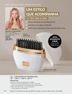 Pré-visualização Catálogo Avon Campanha 5 válido de 01.05.2026 | Página: 146 | Produtos: Cabo, USB, Modelador de cabelo, Bateria
