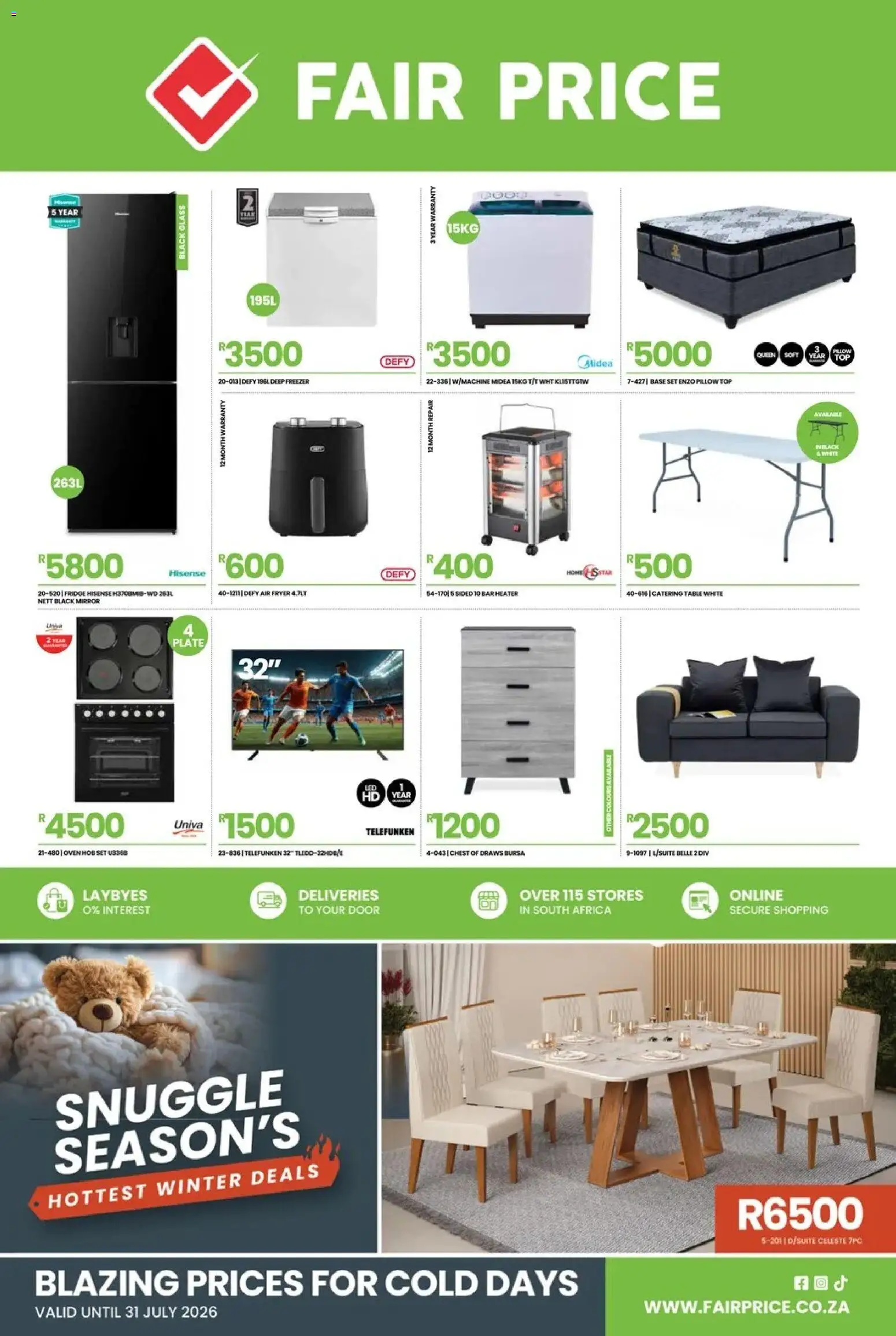 New Fair Price catalogue – valid from 01/07/2026 | Page: 1 | Products: Freezer, Fryer, Heater, Bar heater