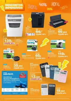 Pré-visualização Staples Descontos imperdiveis de julho válido de 09/07/2026 | Página: 4 | Produtos: Teclado, Calculadora, Moldura