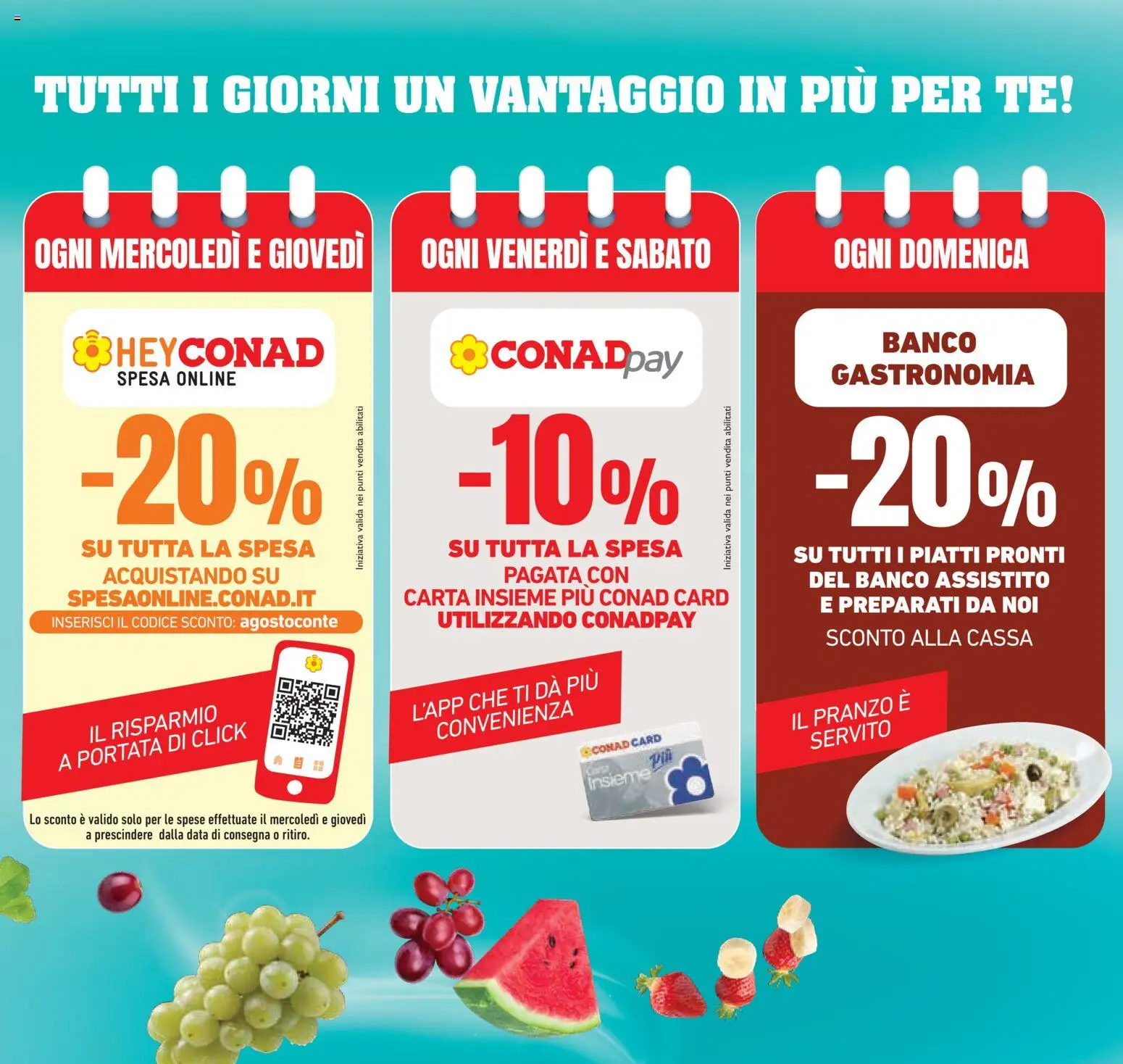 Volantino Conad del 12/08/2026 | Pagina: 3 | Prodotti: Tè, Piatti pronti, Piatti, Data