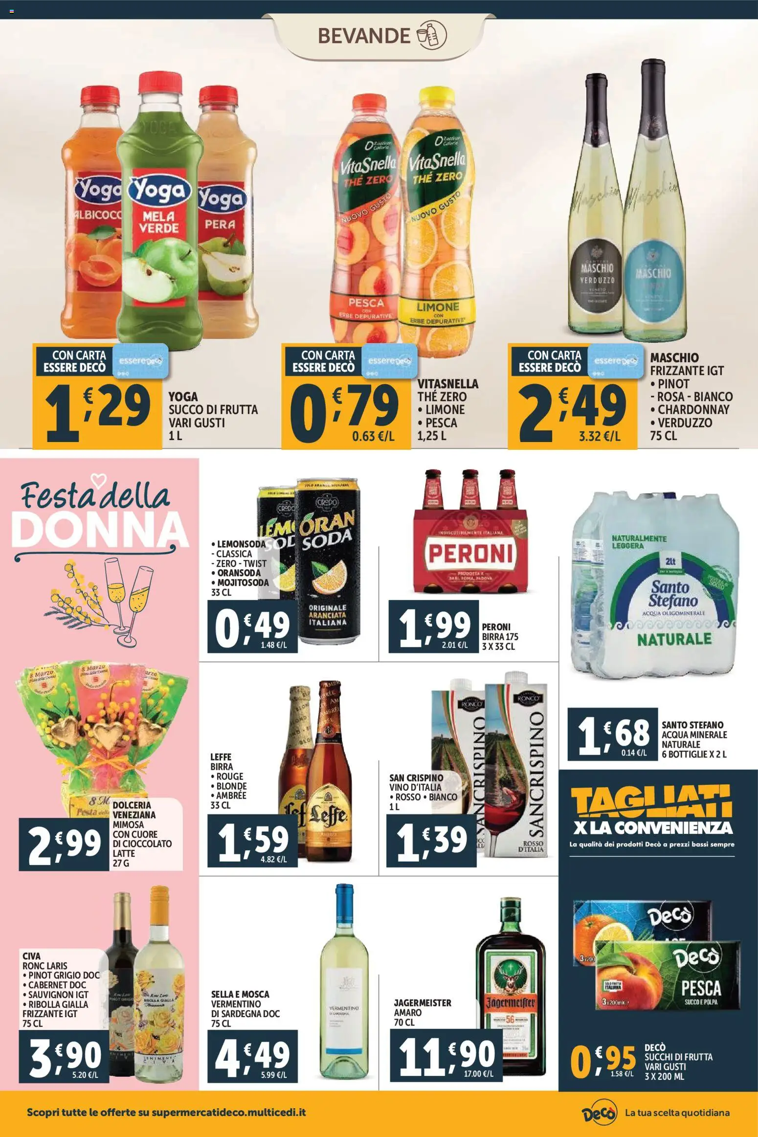 Volantino Decò del 06.03.2026 | Pagina: 10 | Prodotti: Vino, Pera, The, Acqua minerale
