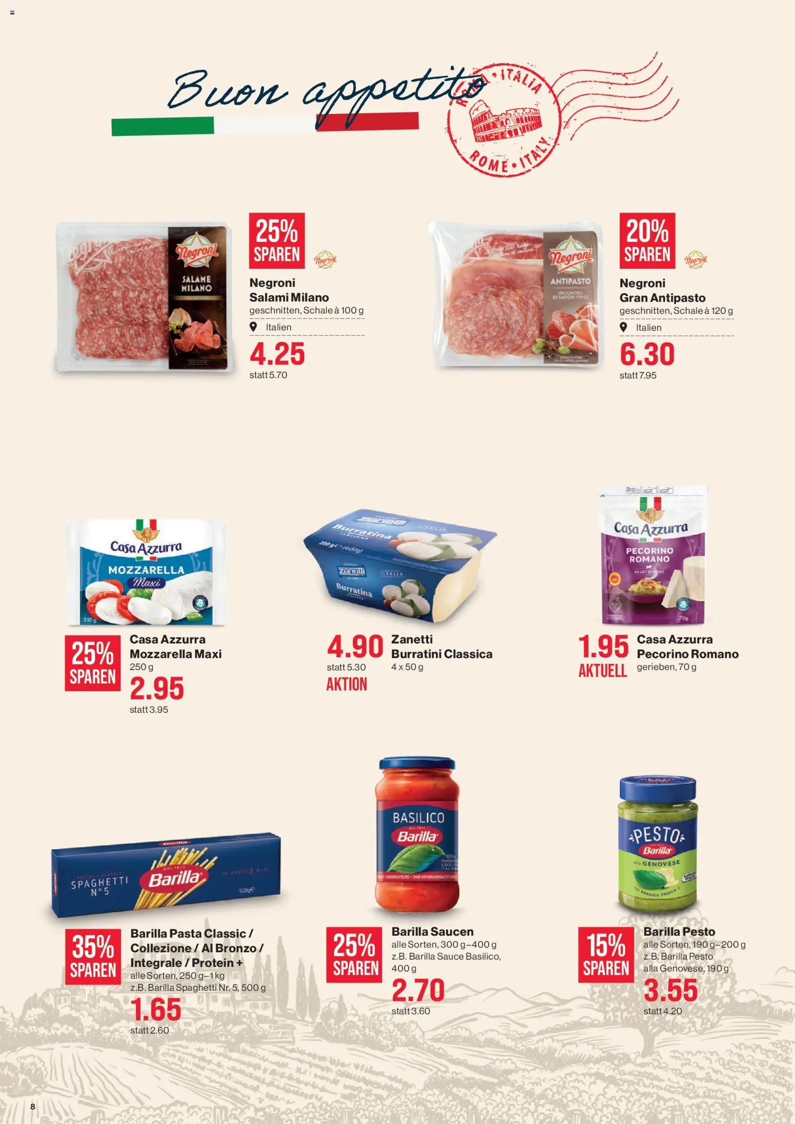 SPAR - SPAR Handels AG – gültig ab 28.05.2026 | Seite: 8 | Produkte: Barilla, Salami, Pasta