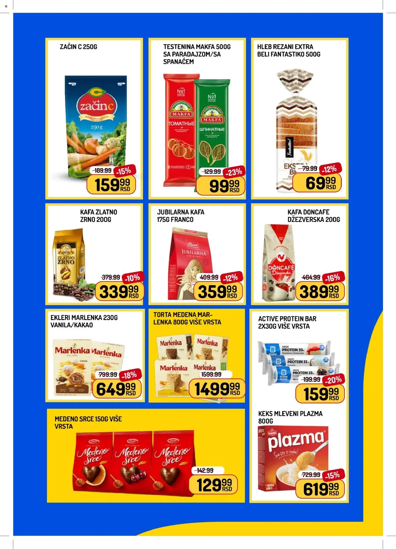Aman katalog - važi od 12.06.2026 | Strana: 7 | Proizvode: Testenina, Protein bar, Kafa, Torta
