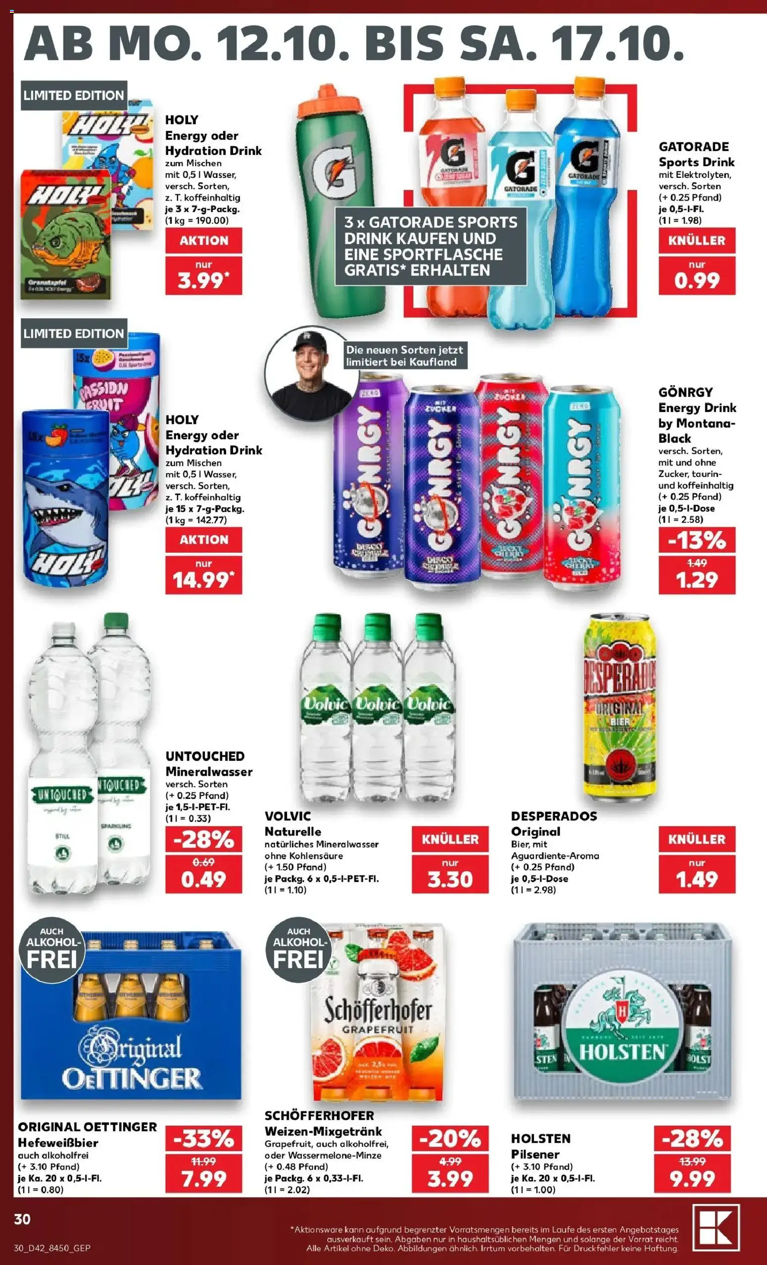 Prospekt Kaufland ab 12.10.2026 » Angebote Online zum Blättern | Seite: 34 | Produkte: Energy, Oettinger, Holsten, Volvic