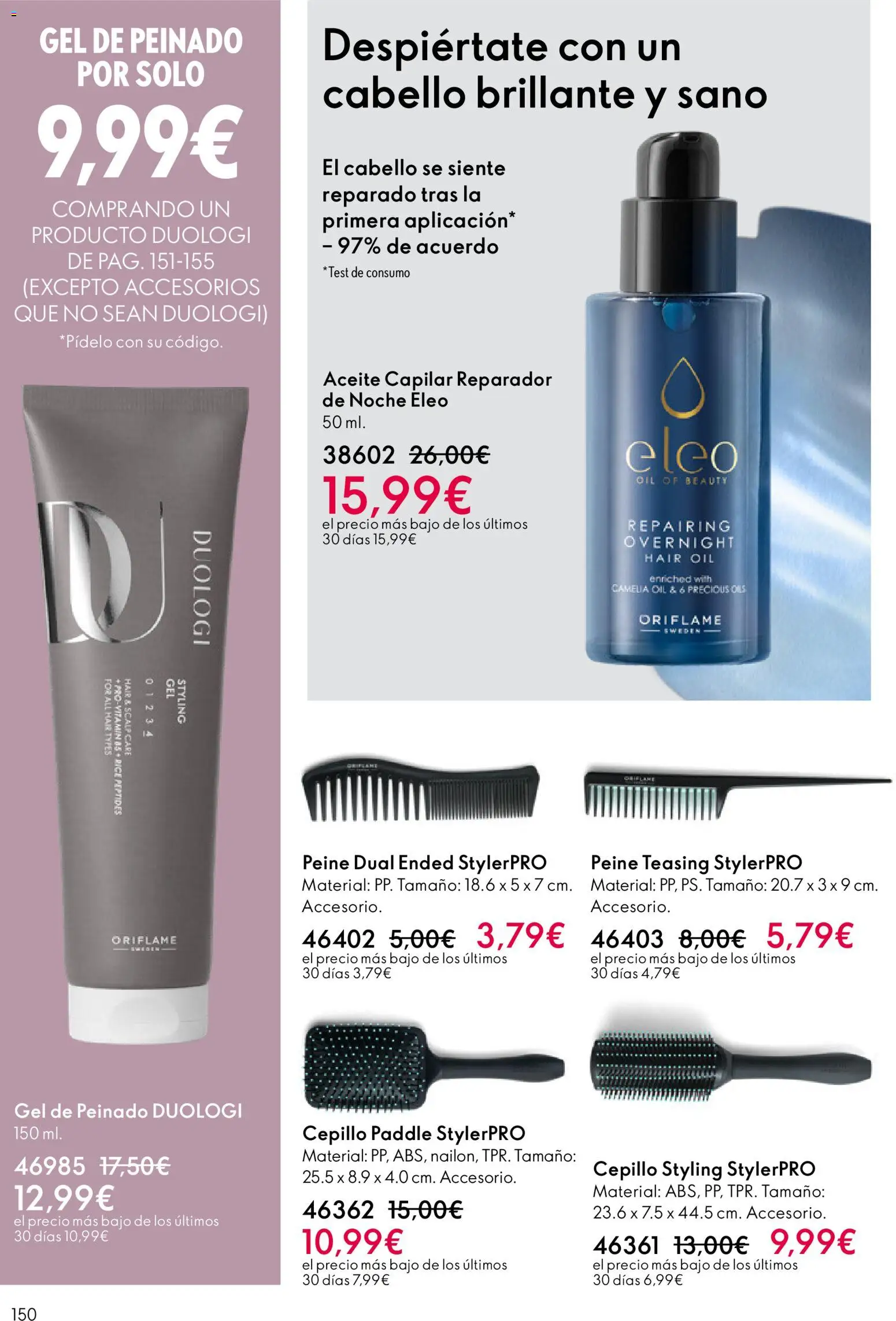 Oriflame - Catálogo Campaña 4 │ válido desde el 11.03.2026 | Página: 150 | Productos: Cepillo, Aceite