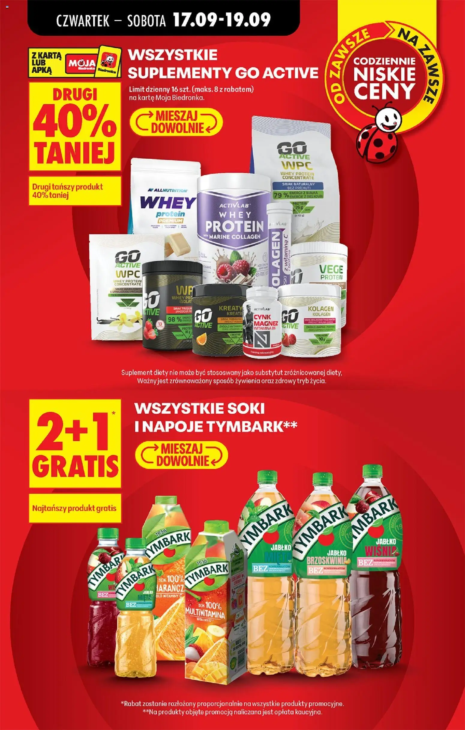 Biedronka gazetka od czwartku od 17.09.2026 | Strona: 19 | Produkty: Malina, Napoje, Soki, Sok