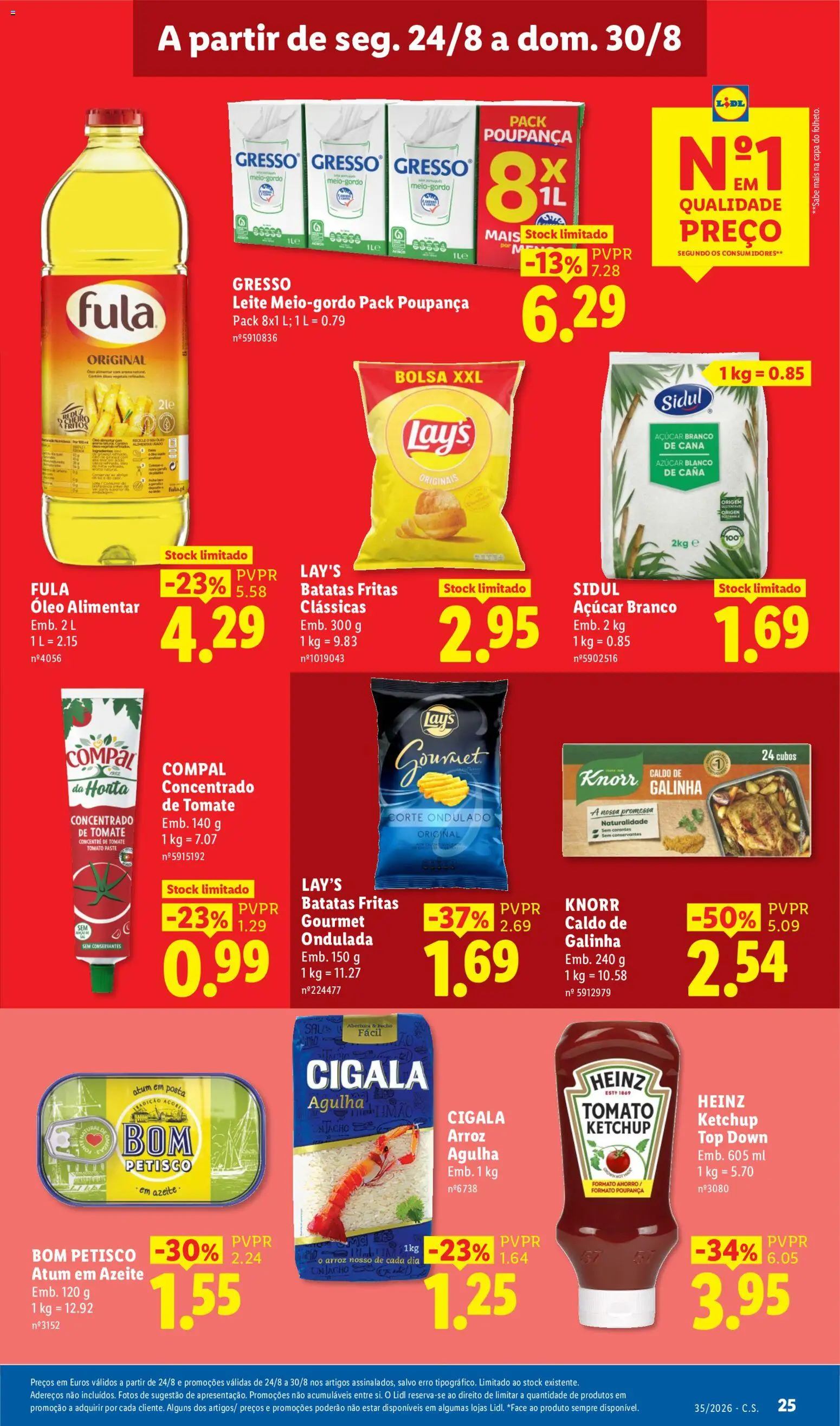 Lidl folheto │ válido de 24/08/2026 | Página: 25 | Produtos: Atum, Bolsa, Ómega, Batatas fritas