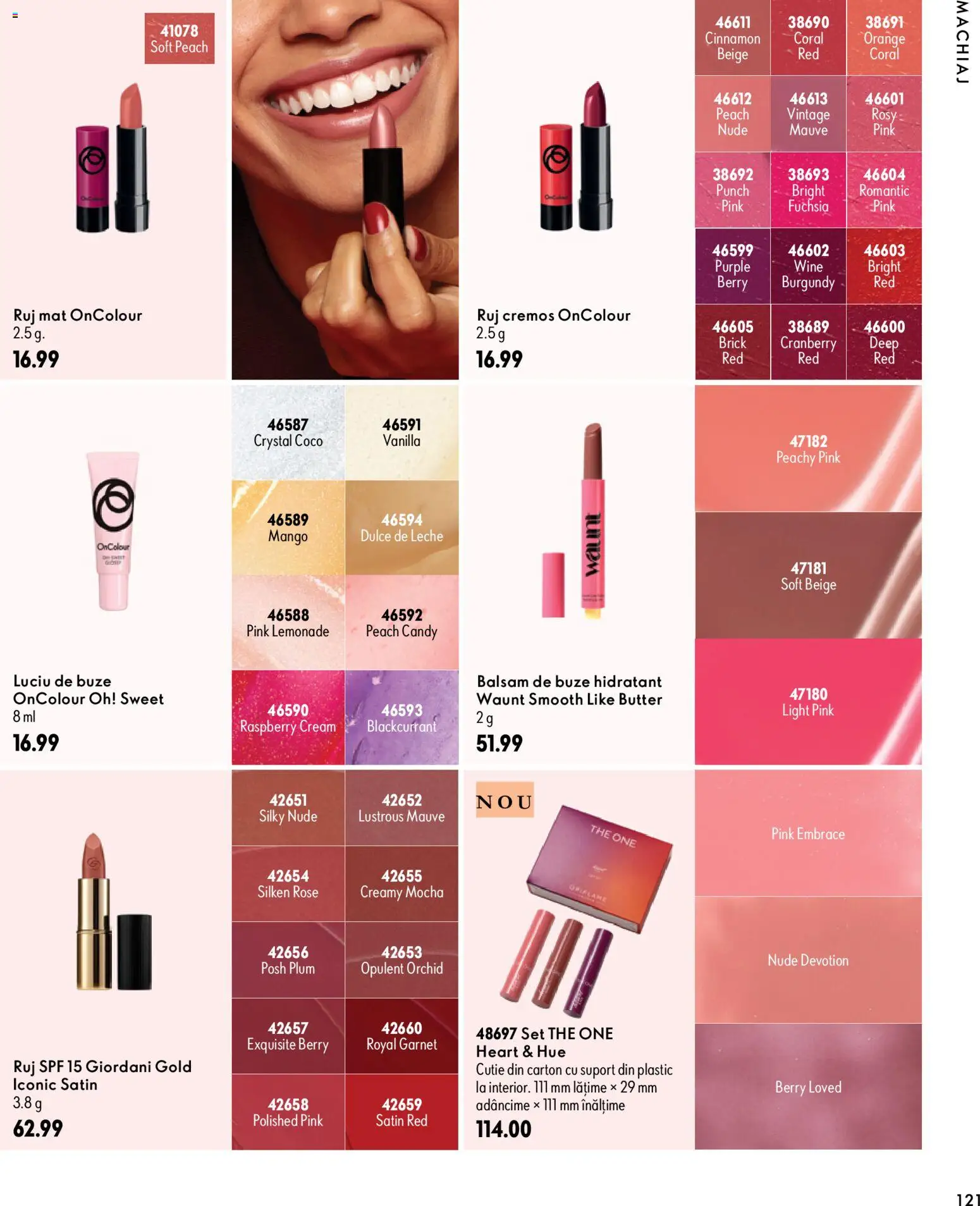 Noul catalog Oriflame – valabil de la 30.09.2026 | Pagină: 121 | Produse: Cutie, Luciu de buze, Balsam de buze, Suport