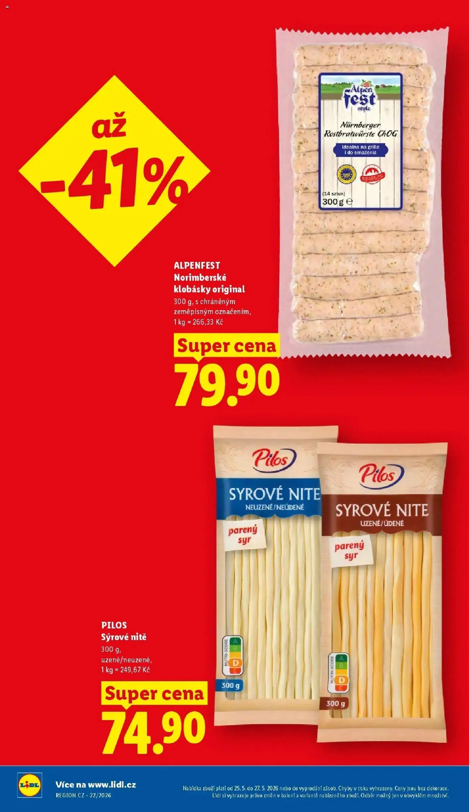 Lidl aktuální leták od 25.05.2026 | Strana: 6 | Produkty: Test, Klobásky