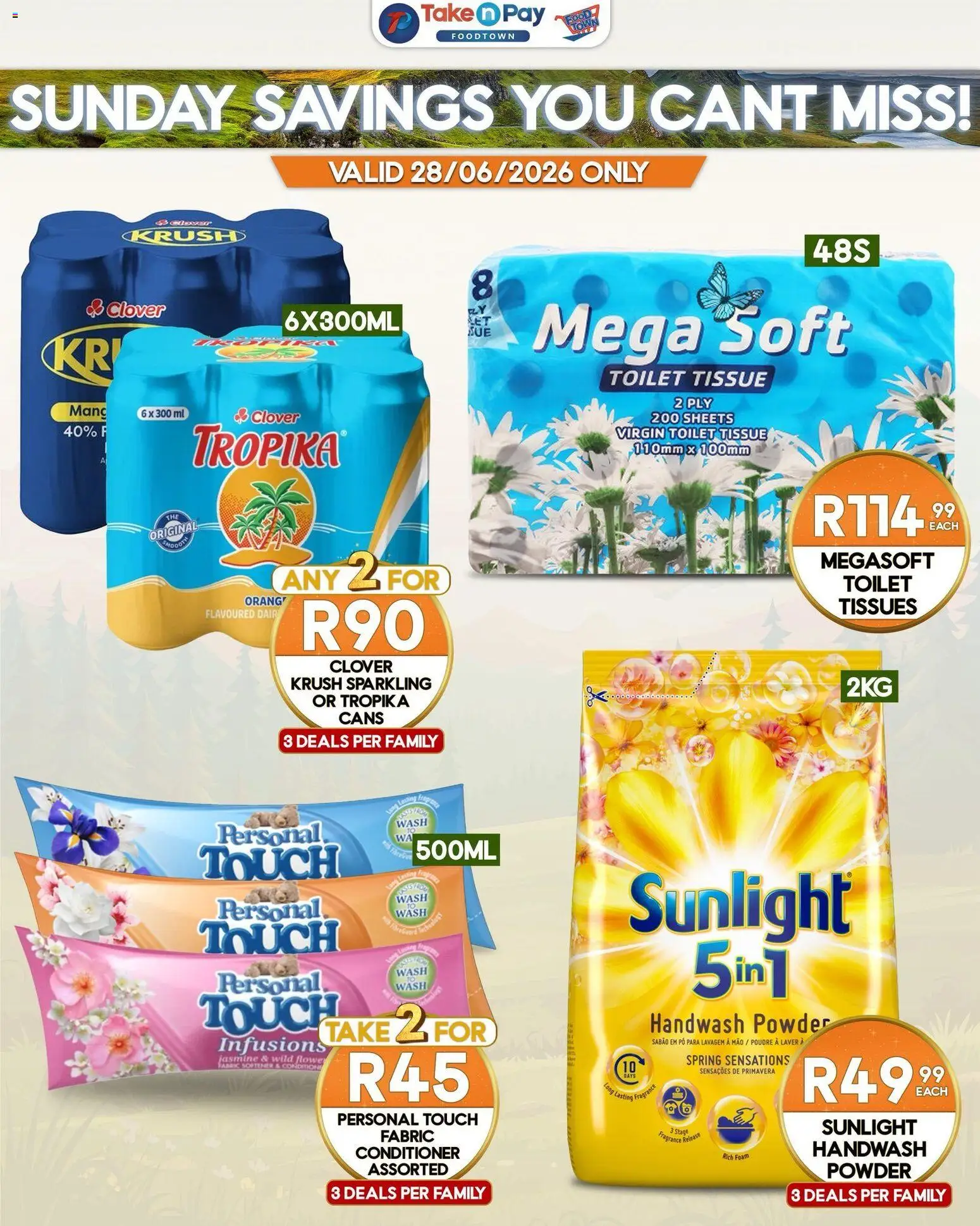 New Take n Pay catalogue – valid from 28/06/2026 | Page: 33 | Products: Toilet, Fragrance, Powder, Tissues