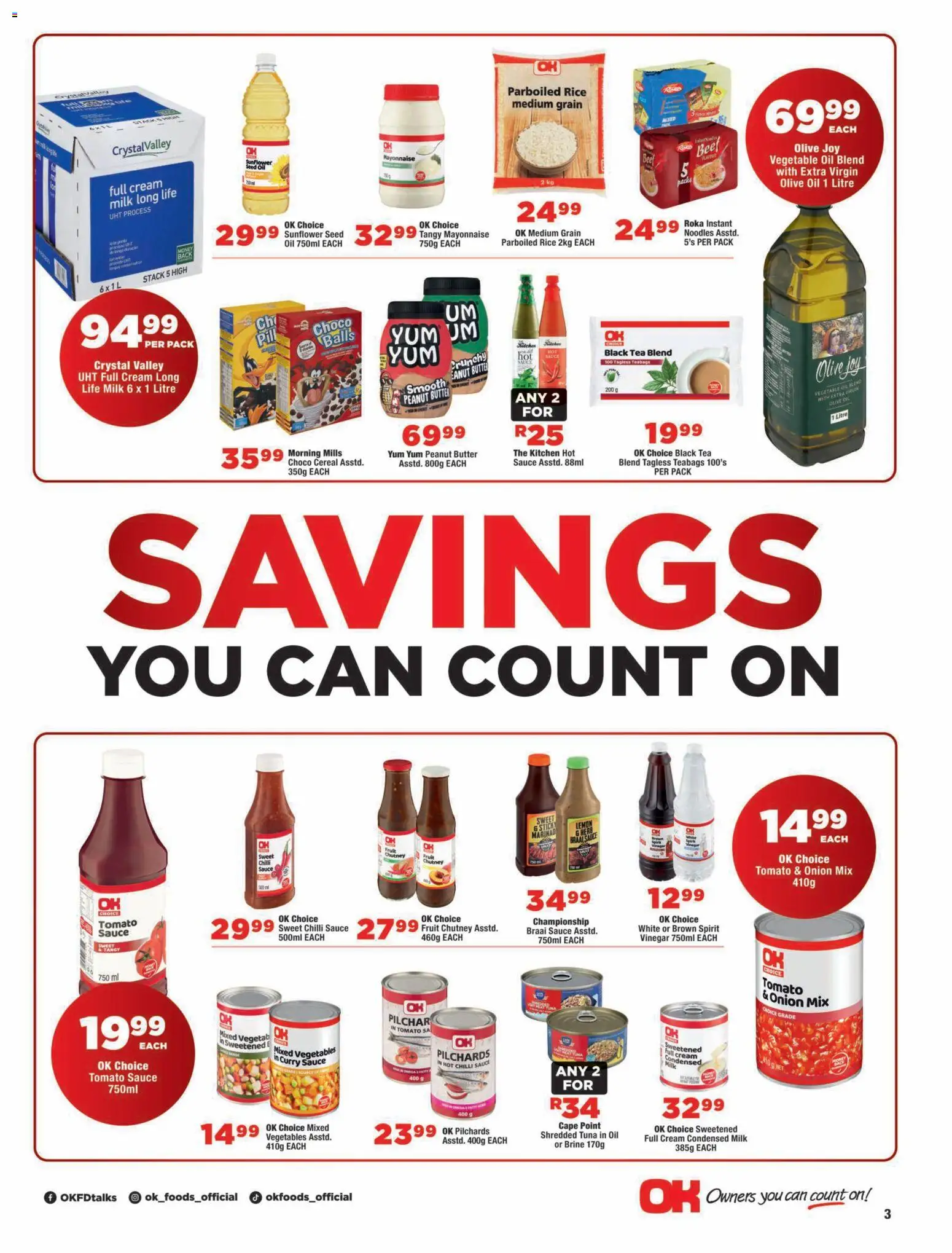 New OK Foods catalogue – valid from 14/10/2026 | Page: 3 | Products: Black Tea, Vinegar, Beer, Tomato sauce