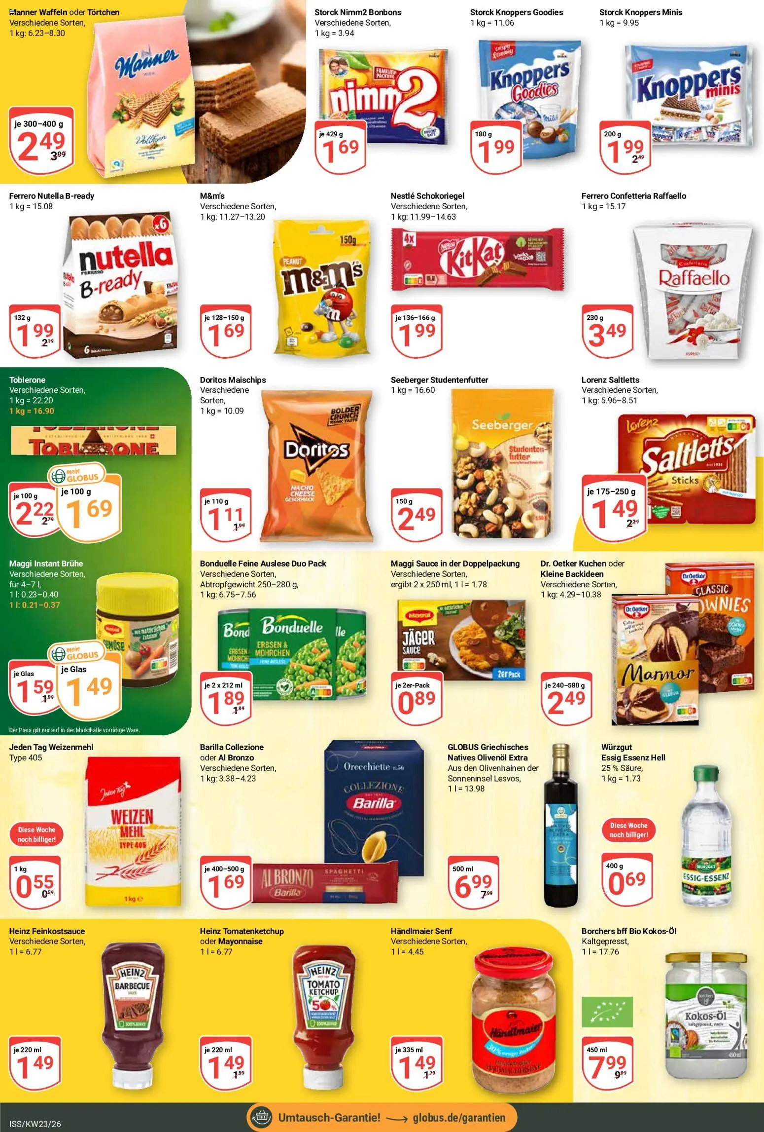 Globus Prospekt – gültig ab 01.06.2026 | Seite: 16 | Produkte: Essig, Waffeln, Knoppers, Kuchen