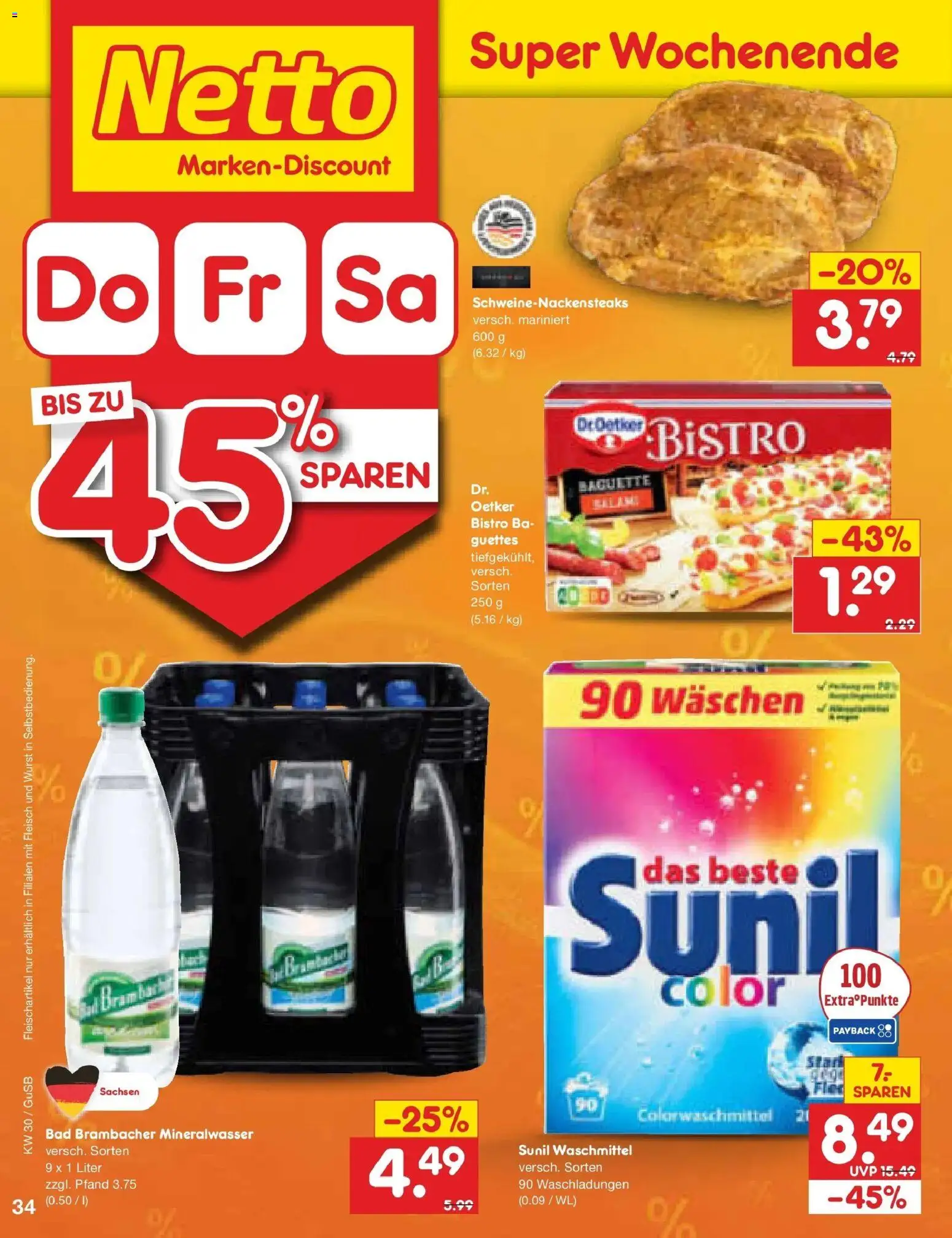 Netto Marken-Discount Prospekt Machern – gültig ab 20.07.2026 | Seite: 58 | Produkte: Bad, Baguette, Waschmittel, Wurst