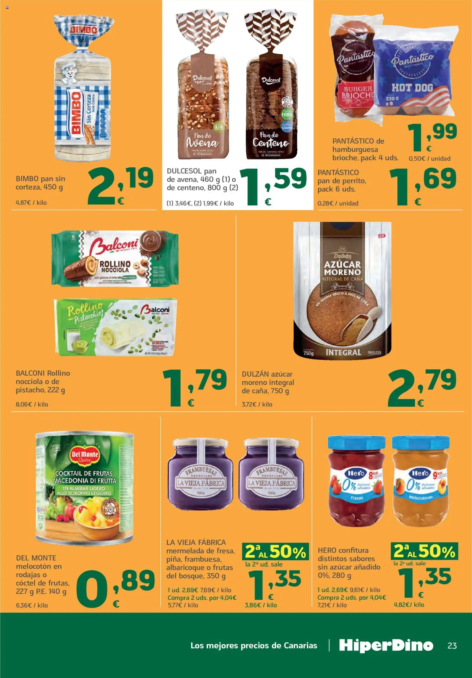 HiperDino folleto │ válido desde el 25/08/2026 | Página: 23 | Productos: Mermelada, Fresas, Melocotones, Hamburguesa