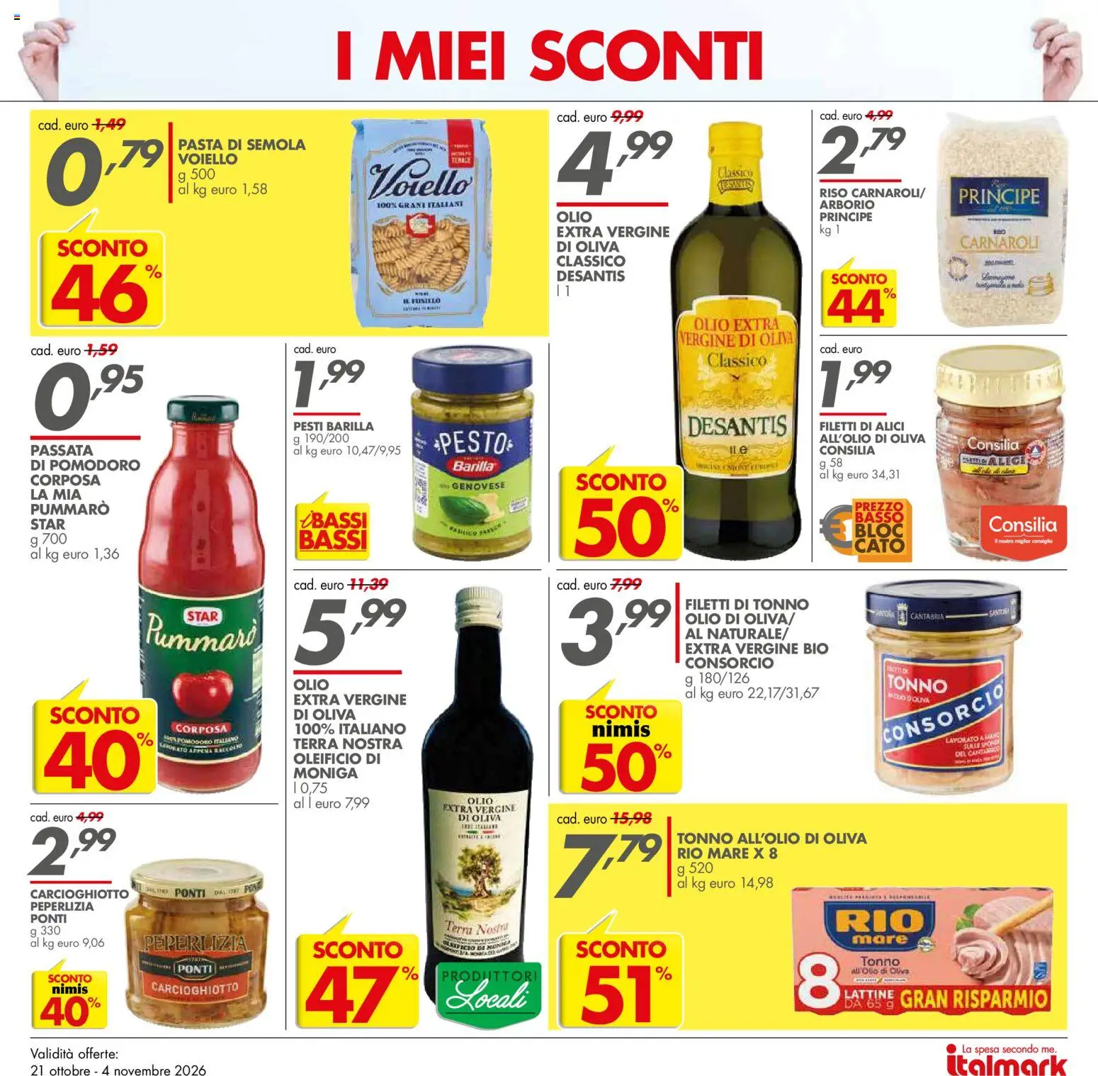 Volantino Italmark del 21/10/2026 | Pagina: 14 | Prodotti: Voiello, Tonno, Alici, Terra