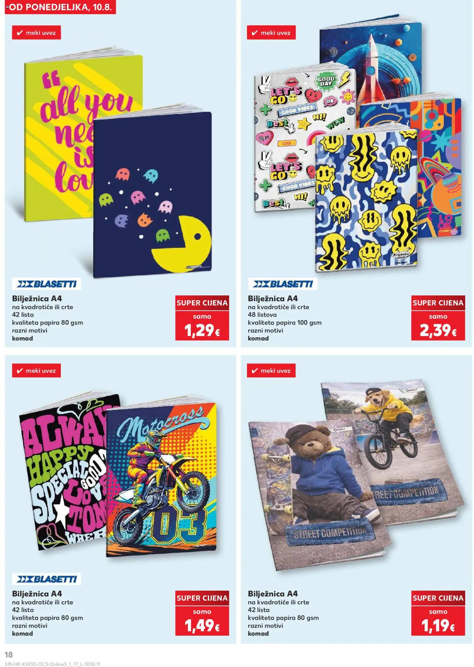 Kaufland katalog | vrijedi od 10.08.2026 | Stranica: 18 | Proizvodi: Notebook, Bilježnica