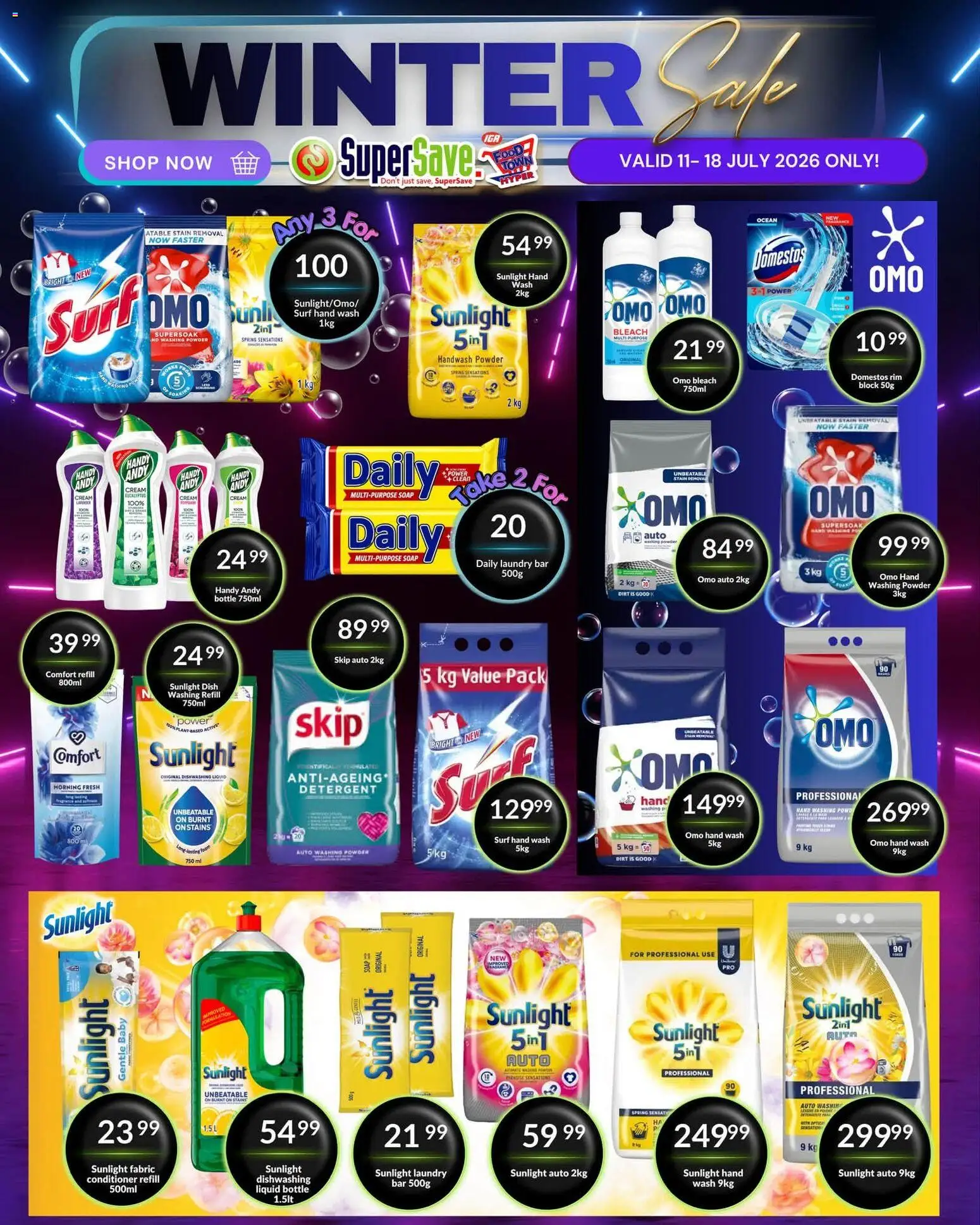 New Super Save catalogue – valid from 11/07/2026 | Page: 35 | Products: Handwash, Bleach, Soap, Dishwashing liquid