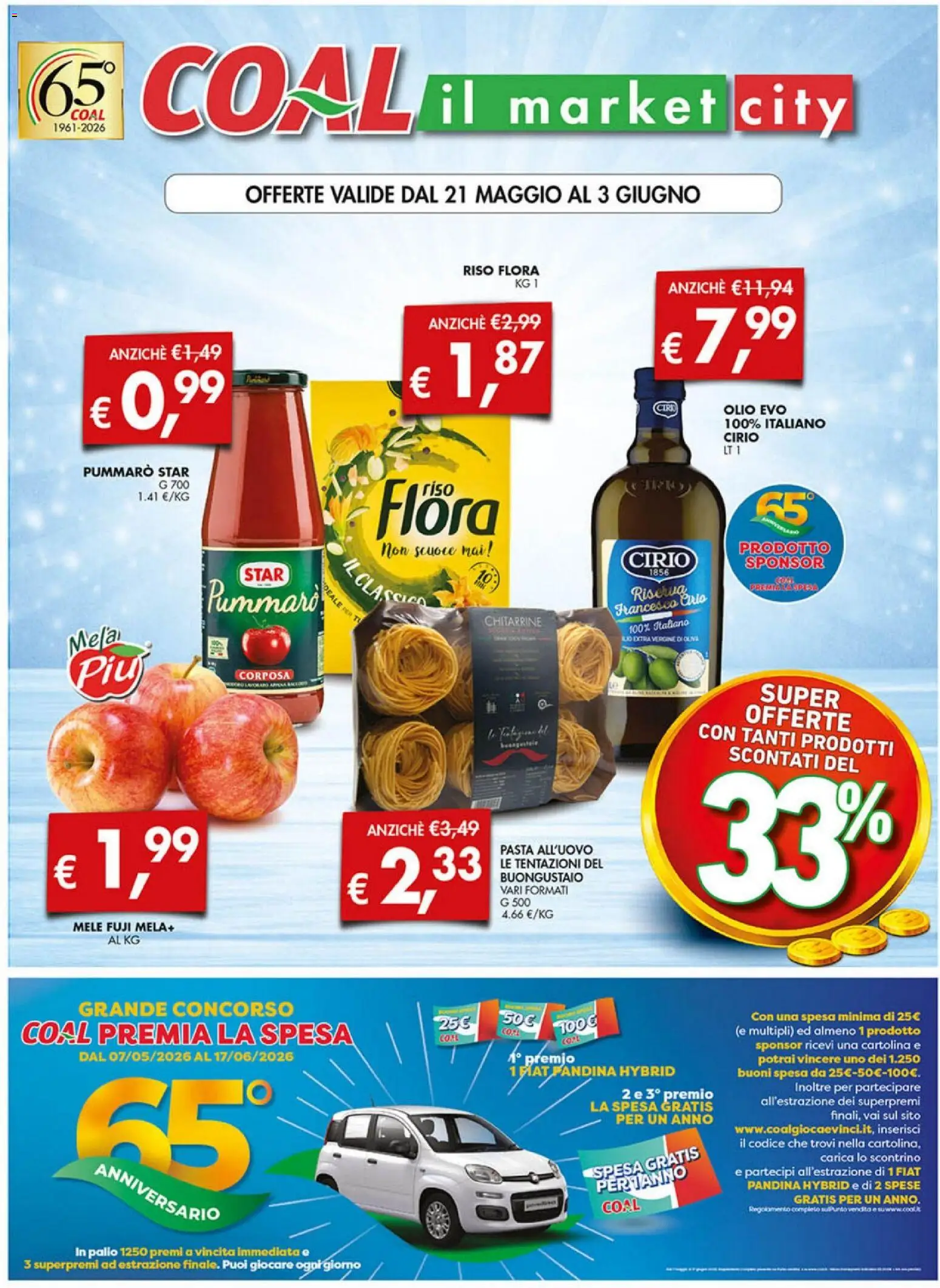 Volantino Coal del 21.05.2026 | Pagina: 1 | Prodotti: Mele, Riso, Olio, Pasta