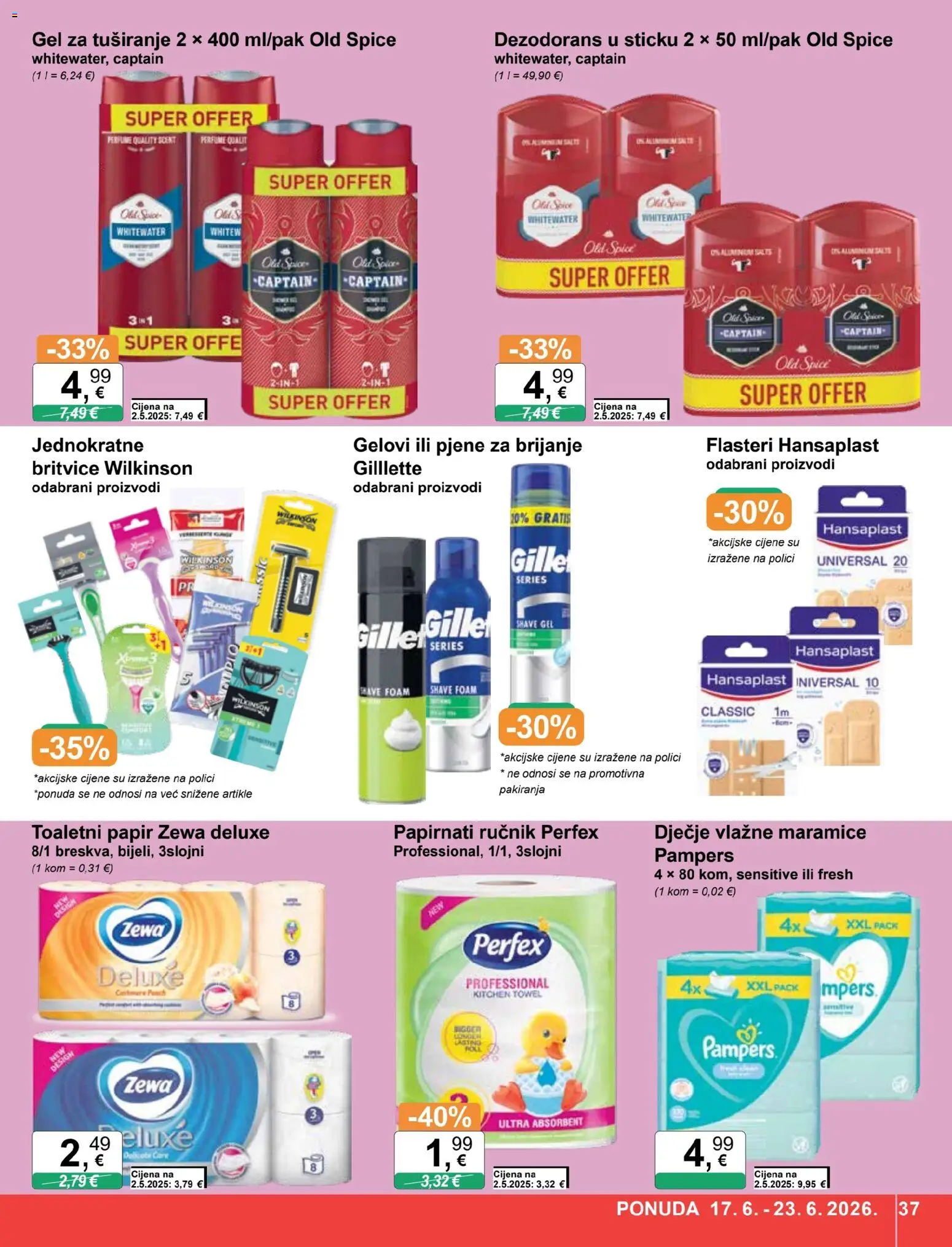 KTC katalog | vrijedi od 17.06.2026 | Stranica: 37 | Proizvodi: Dezodorans, Toaletni papir, Zewa, Pampers