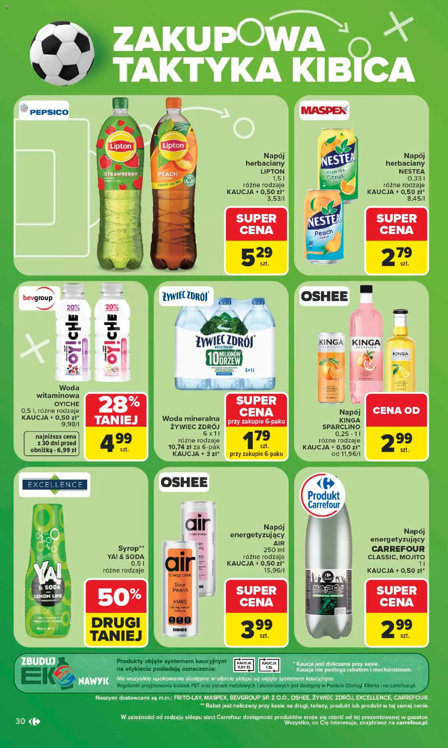 Carrefour gazetka od 06.07.2026 | Strona: 30 | Produkty: Syrop, Ice Tea, Woda