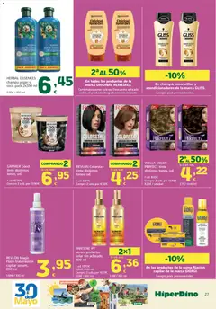 Vista previa HiperDino folleto válido desde el 25.05.2026 | Página: 27 | Productos: Champú, Sérum, Aceite, Crema