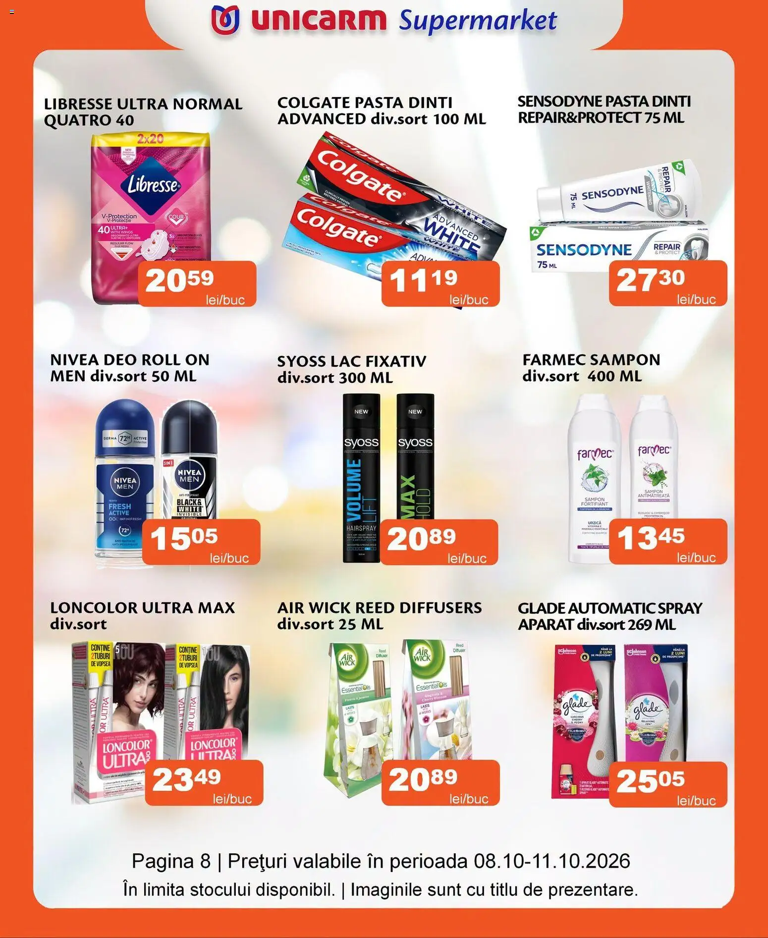 Noul catalog Unicarm – valabil de la 08.10.2026 | Pagină: 7 | Produse: Syoss, Nivea, Vopsea, Aparat