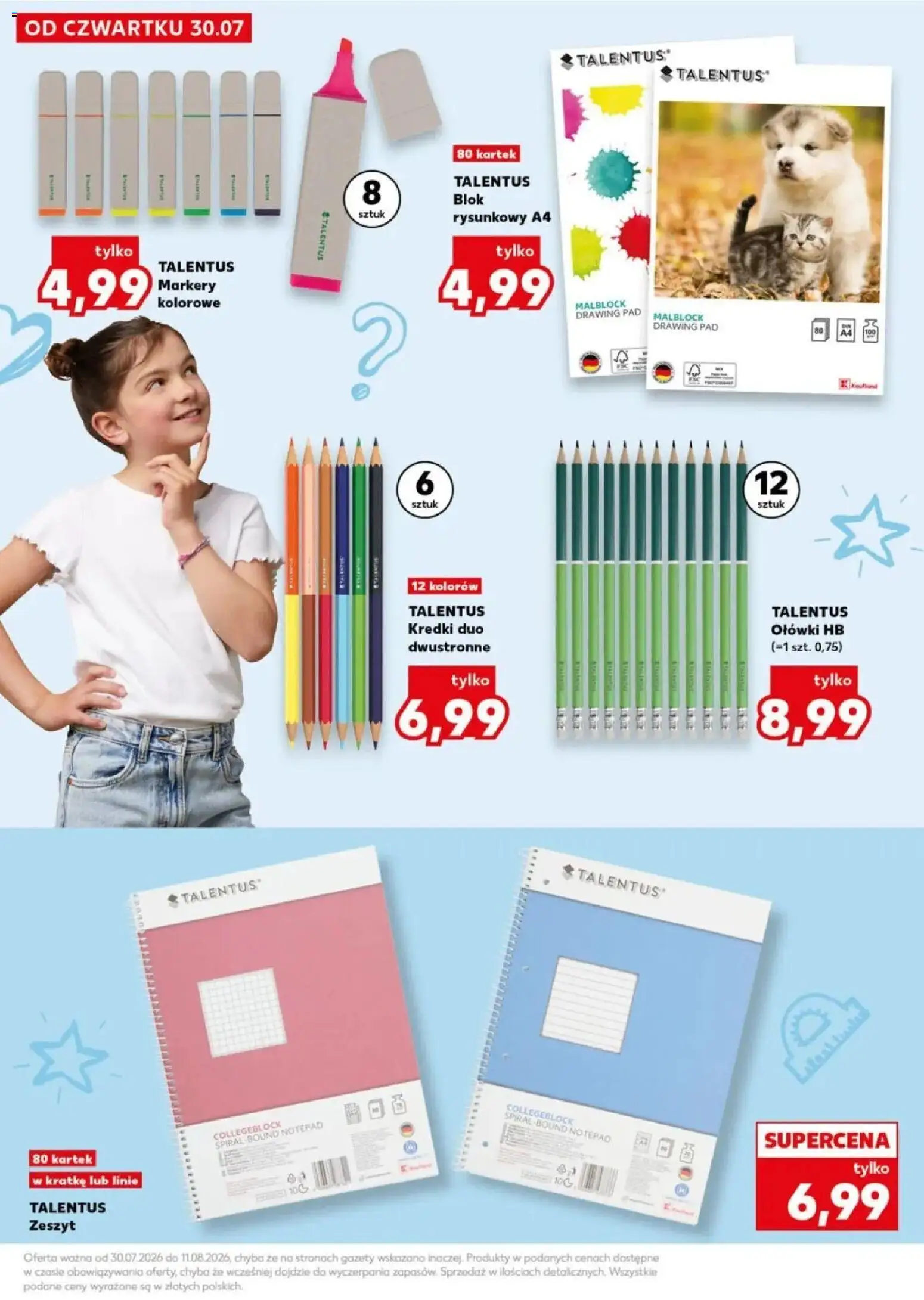 Kaufland gazetka - Wszystko do szkoły od 30.07.2026 - od jutra PDF | Strona: 23 | Produkty: Notebook, Zeszyt, Kredki, Gazety