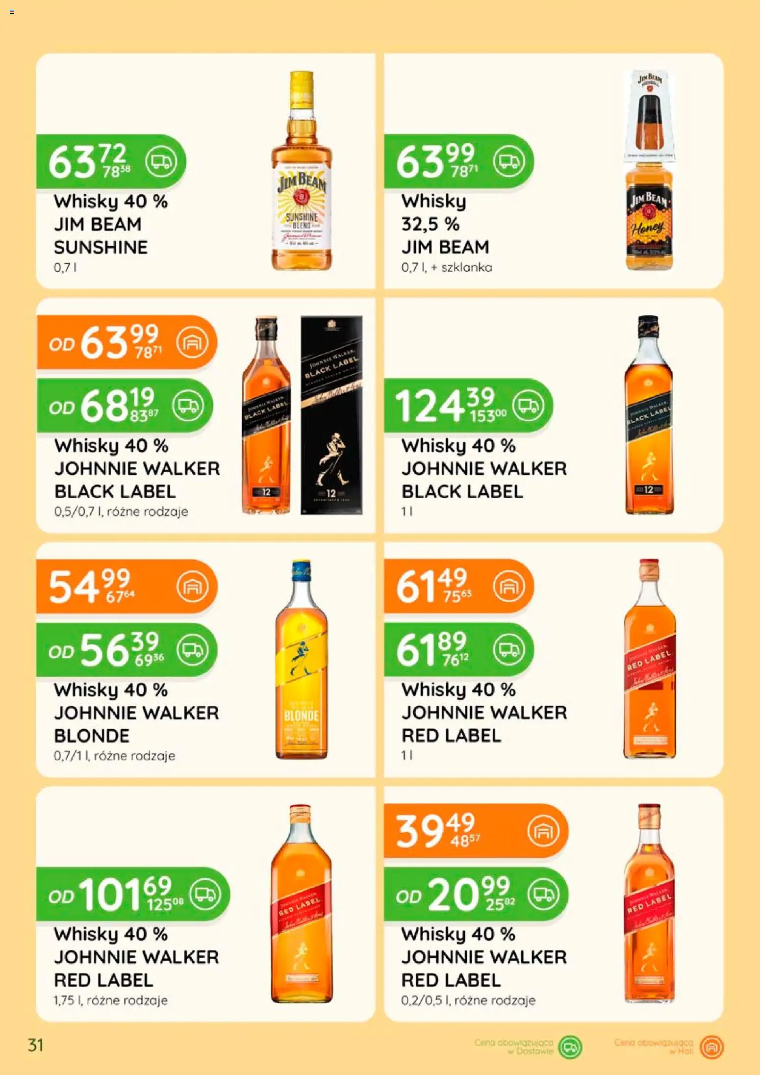 Eurocash gazetka - Katalog Alkoholowy od 01.08.2026 | Strona: 31 | Produkty: Szklanka, Jim Beam, Black Label, Whisky