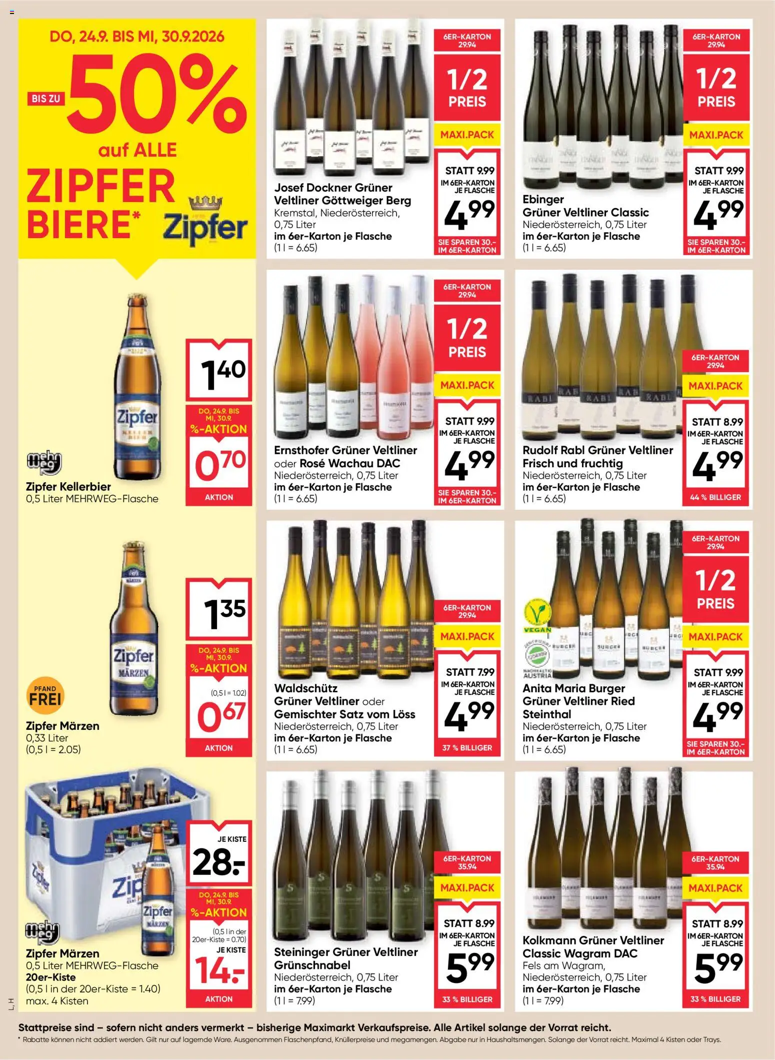 Maximarkt Flugblatt gültig ab 24.09.2026 | Seite: 14 | Produkte: Burger