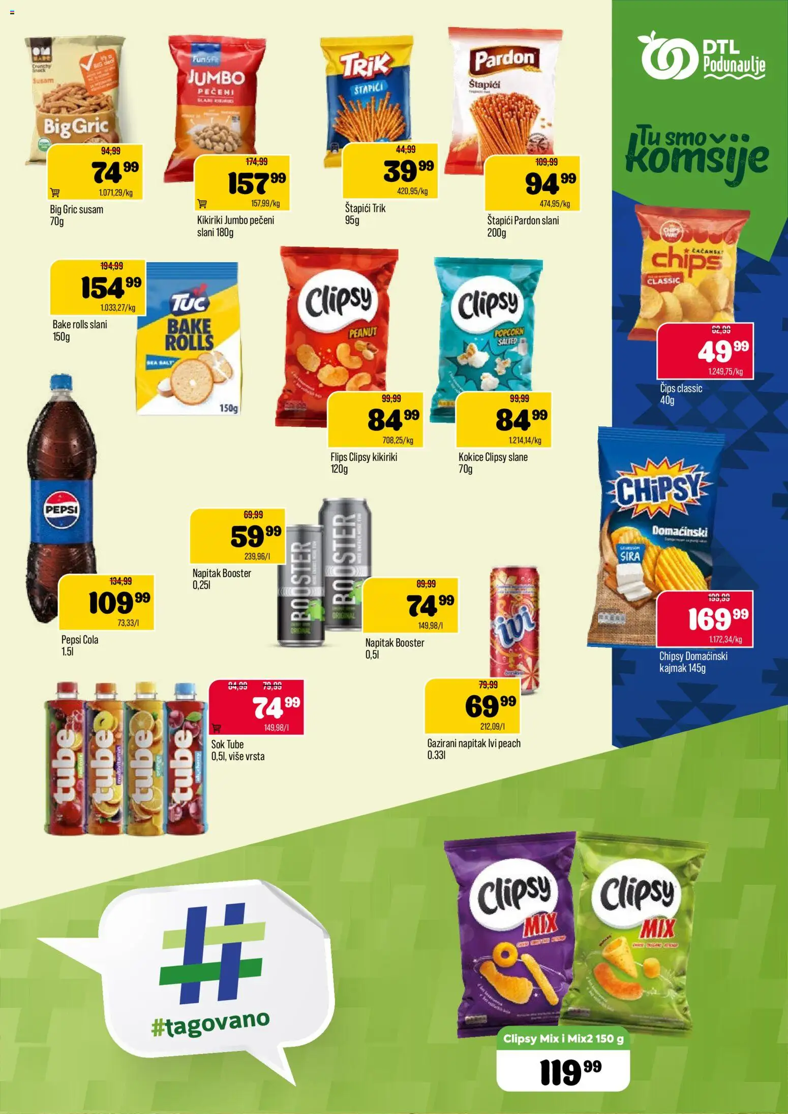 Podunavlje katalog - važi od 17.06.2026 | Strana: 9 | Proizvode: Čips, Sok, Pepsi, Kajmak