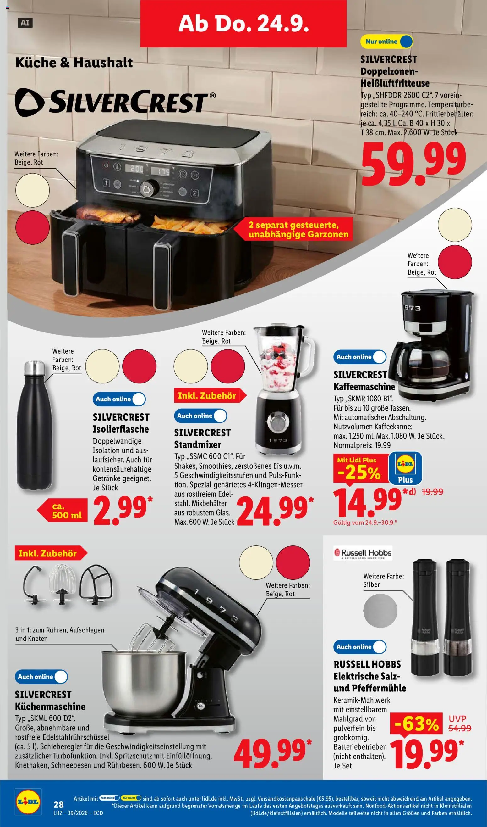 Lidl Německo leták od 21.09.2026 | Strana: 42 | Produkty: Russell Hobbs