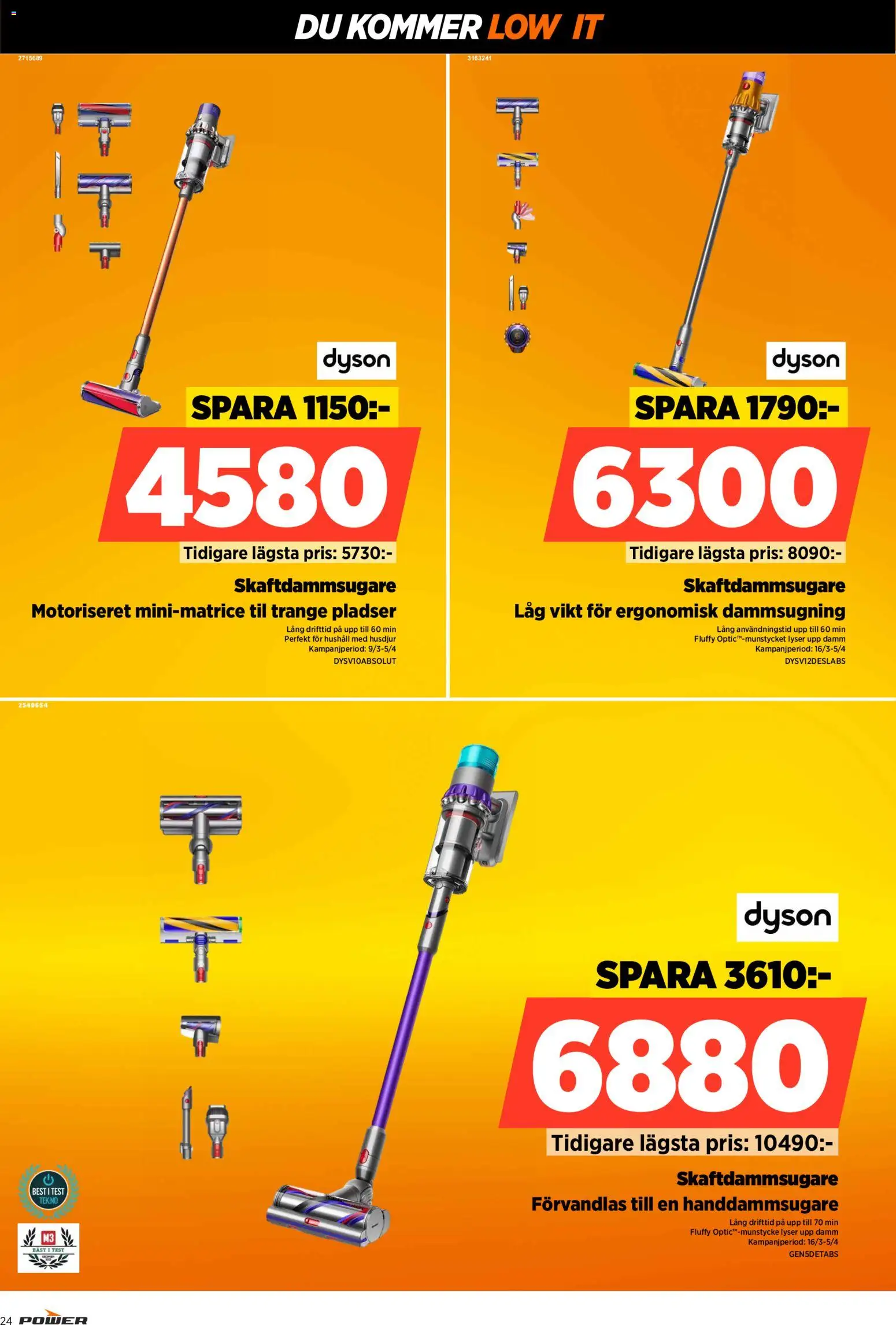 Power reklamblad aktuell från 09.03.2026 | Sida: 24 | Produkter: Skaftdammsugare
